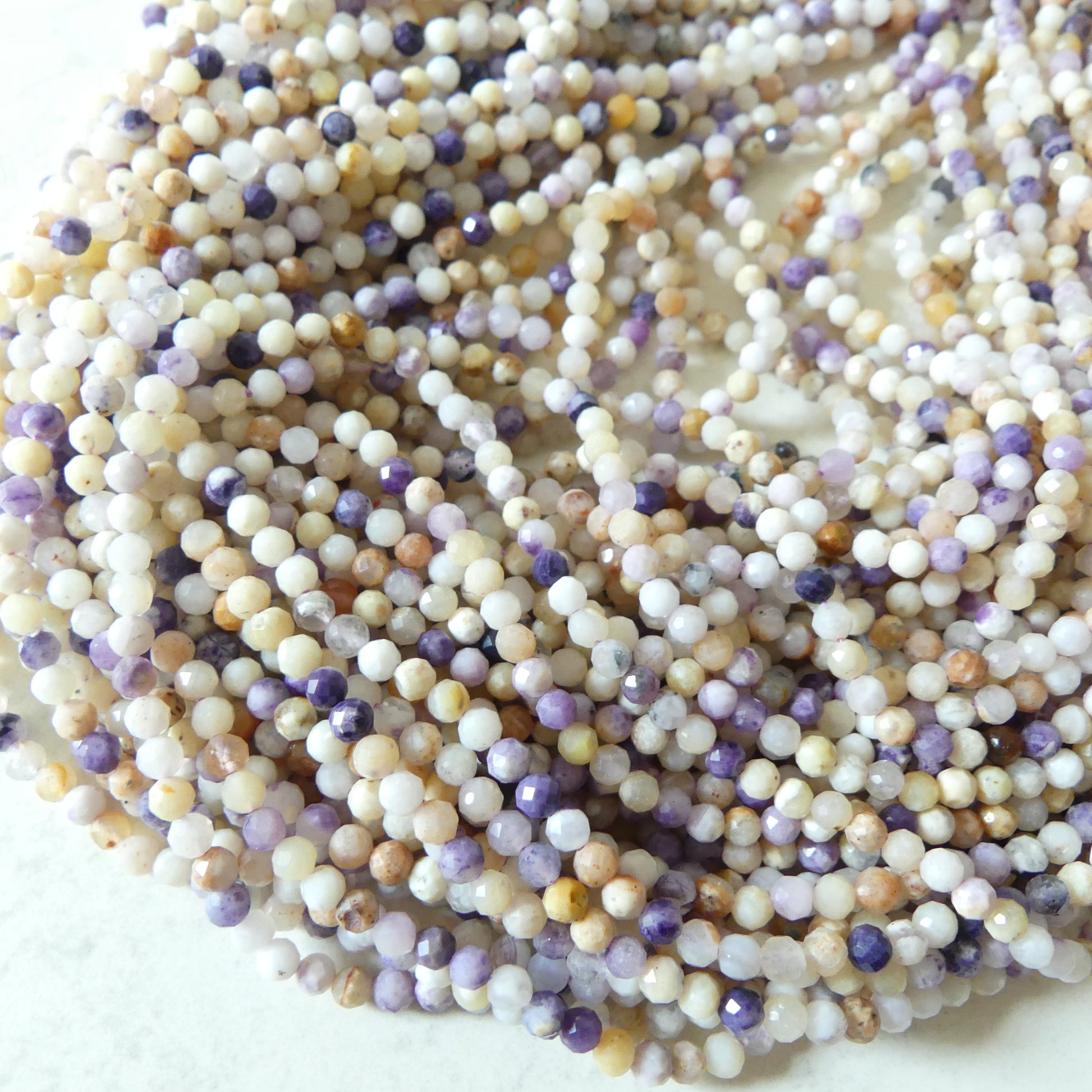 3.5mm Tiffany Stone Beads Bertrandite Micro Faceted 15" Rare Gemstone Beads Beading Crafter Gift DIY Jewelry making
