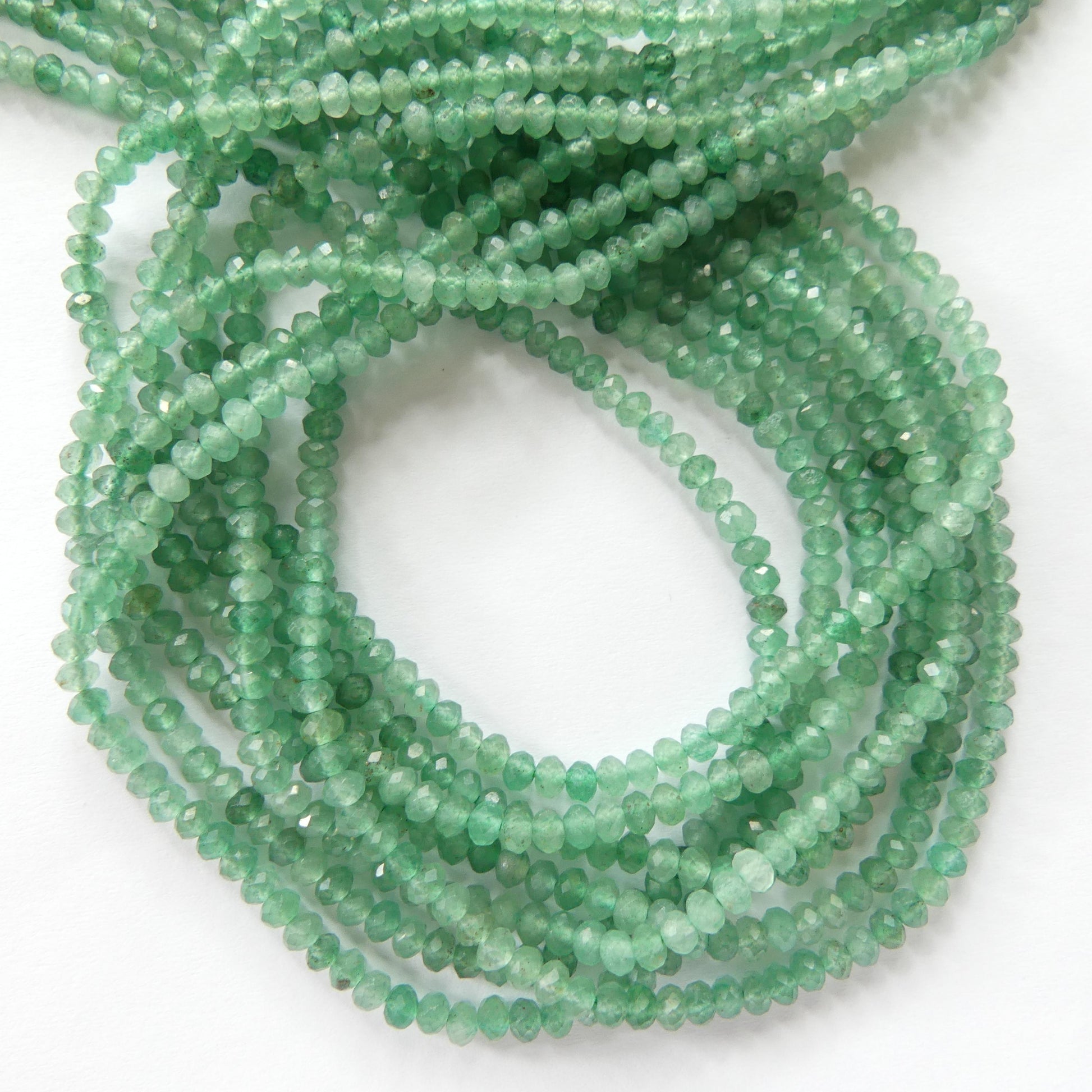 3mm AAA Green Aventurine Rondel Beads Micro Faceted Beads 15" Green Natural Aventurine Gemstone Beads Beading Crafter Gift DIY jewelry