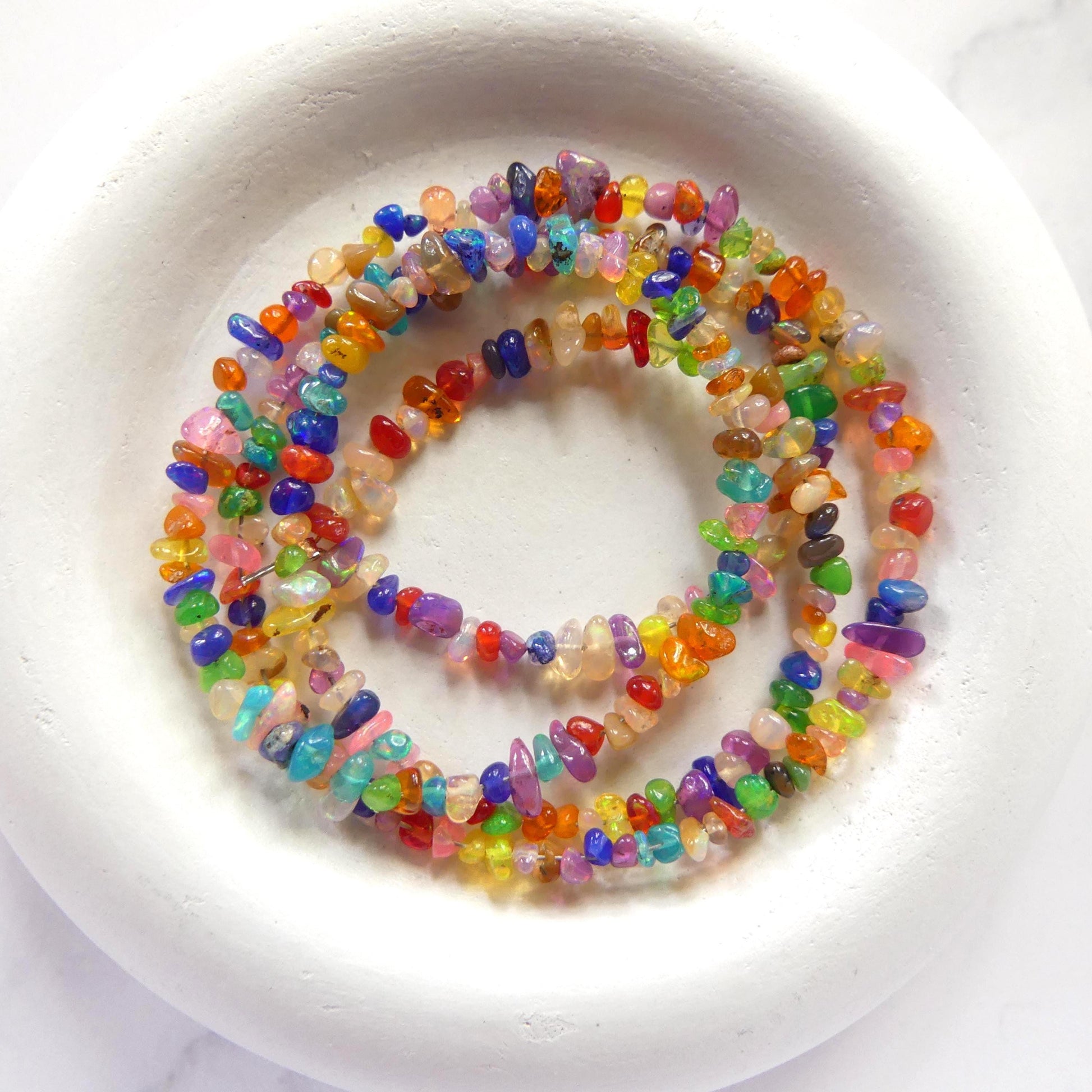 2mm-5mm Colorful Opal Beads 18" Disco Opal Chips Genuine Beads Natural Irregular Multi Color Opal Jewelry Making Beading Craft Gift Beads