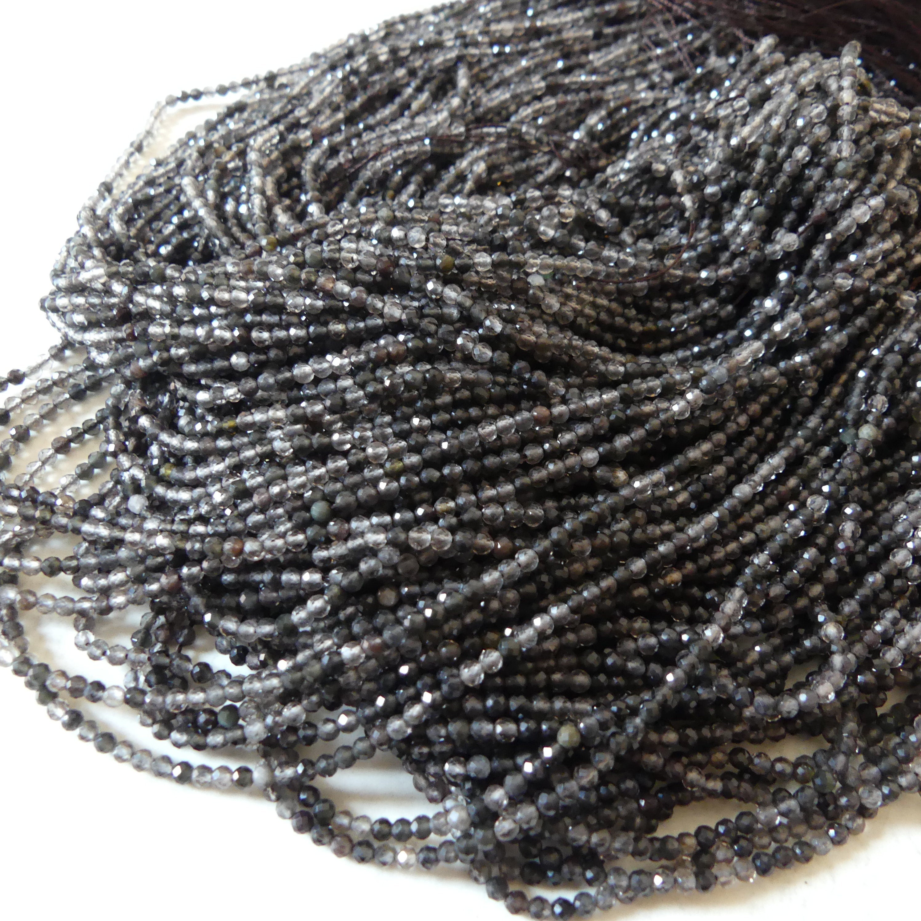 2mm Ice Obsidian Micro Faceted Beads Multi Obsidian Genuine Beads 15.5" Sparkly Gemstone Beads Beading Crafter Gift