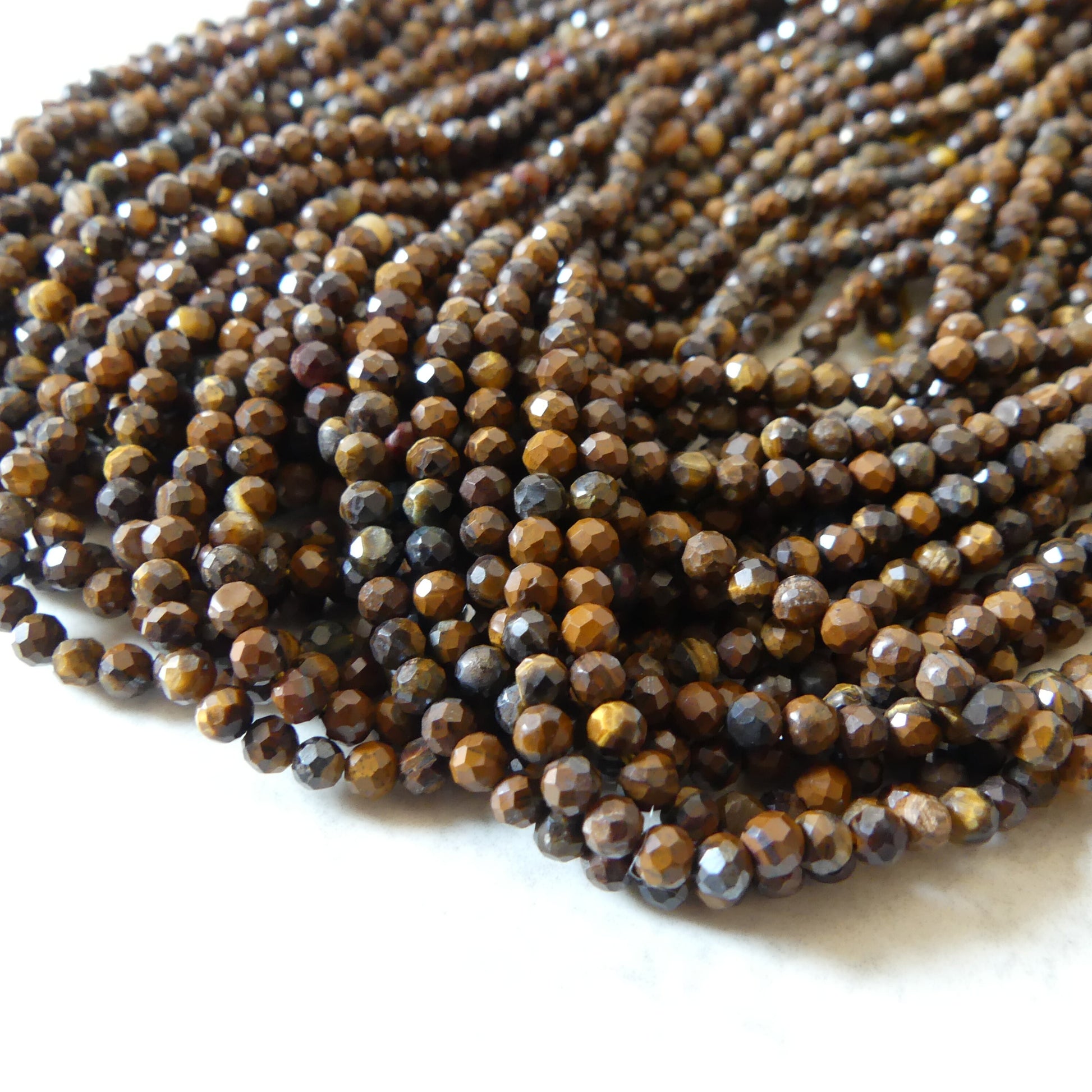 3mm Boulder Opal Micro Faceted Beads Genuine Opal Beads 15.5" Gemstone Beads for Jewelry Making Beading Craft Gift