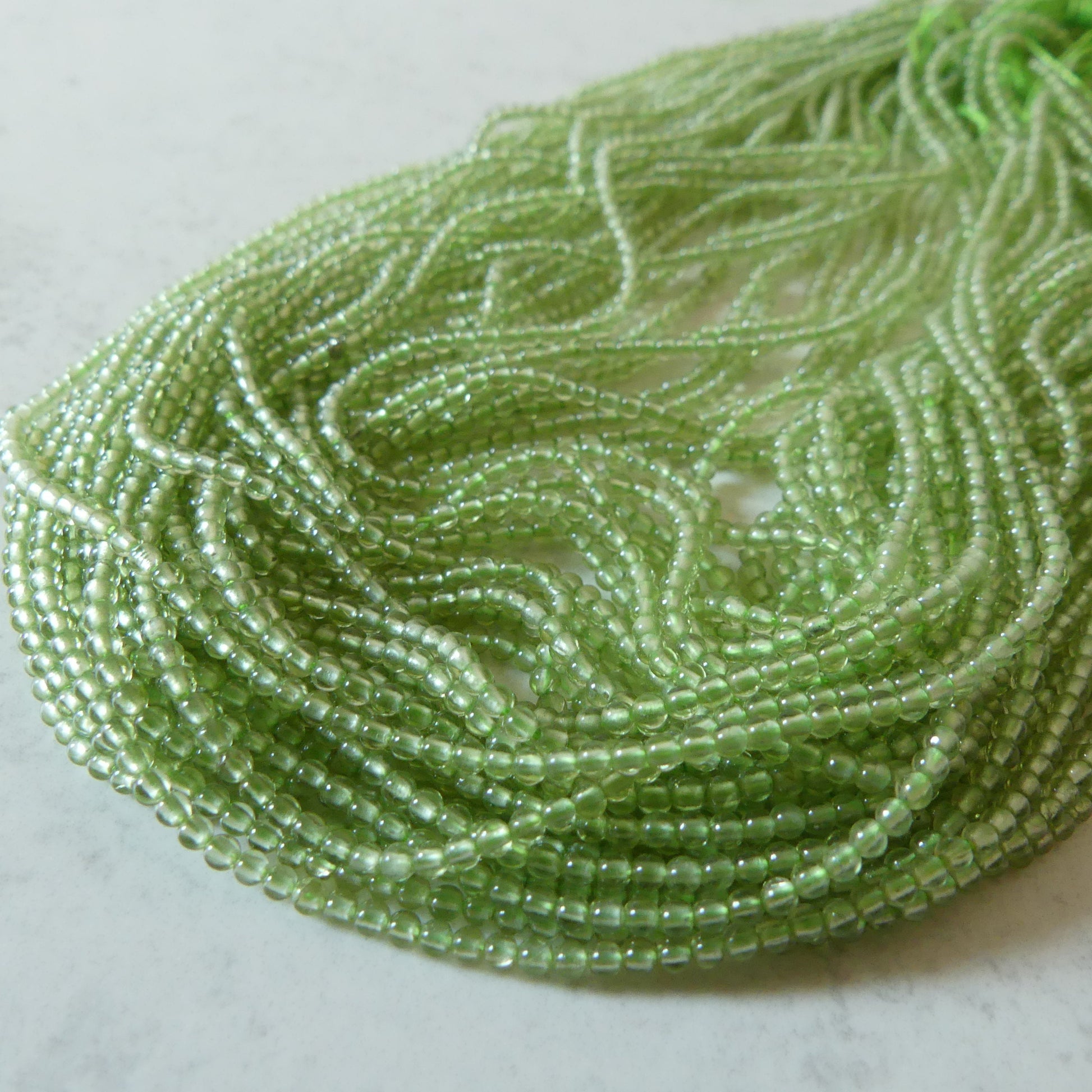 2mm Peridot Smooth Beads 15.5" Transparent Green Gemstone Beads for Jewelry Making Beading Craft Gift August Birthstone Beads