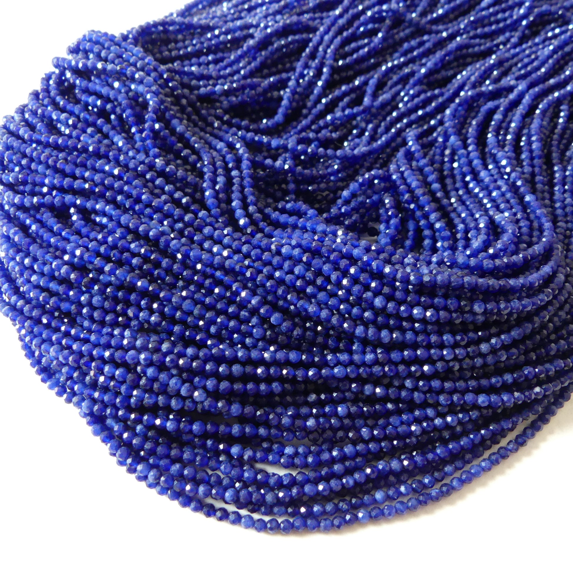 2mm AAA Sodalite Faceted Beads 15.5" Top Grade Sodalite Genuine Gemstone Beads for Jewelry Making Beading Craft Gift Beads