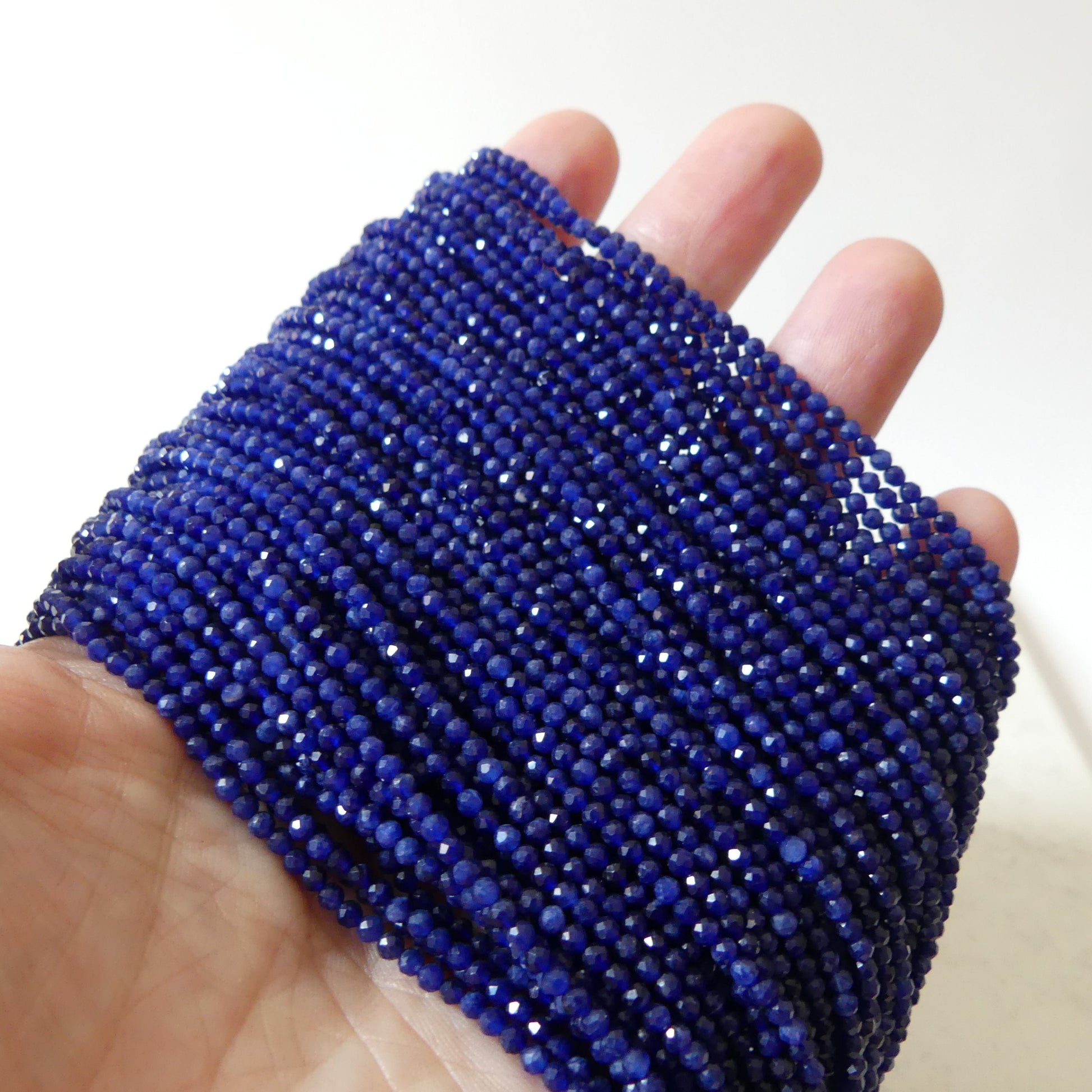 2mm AAA Sodalite Faceted Beads 15.5" Top Grade Sodalite Genuine Gemstone Beads for Jewelry Making Beading Craft Gift Beads
