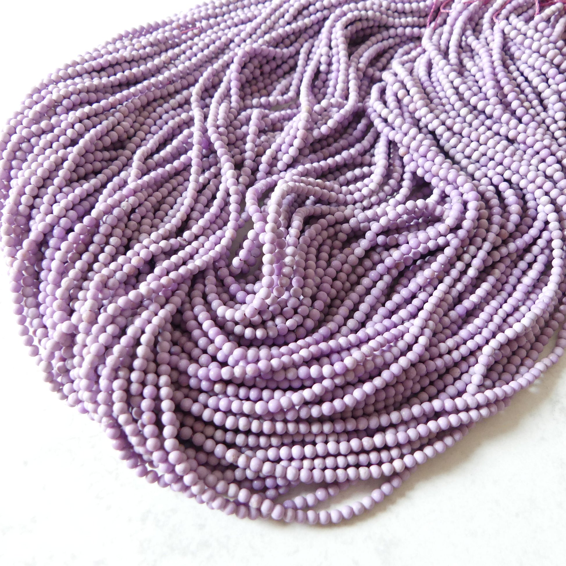 2.5mm Phosphosiderite Beads 15.5" Light Purple Phosphosiderite Smooth Gemstone Beads Beading Crafter Gift