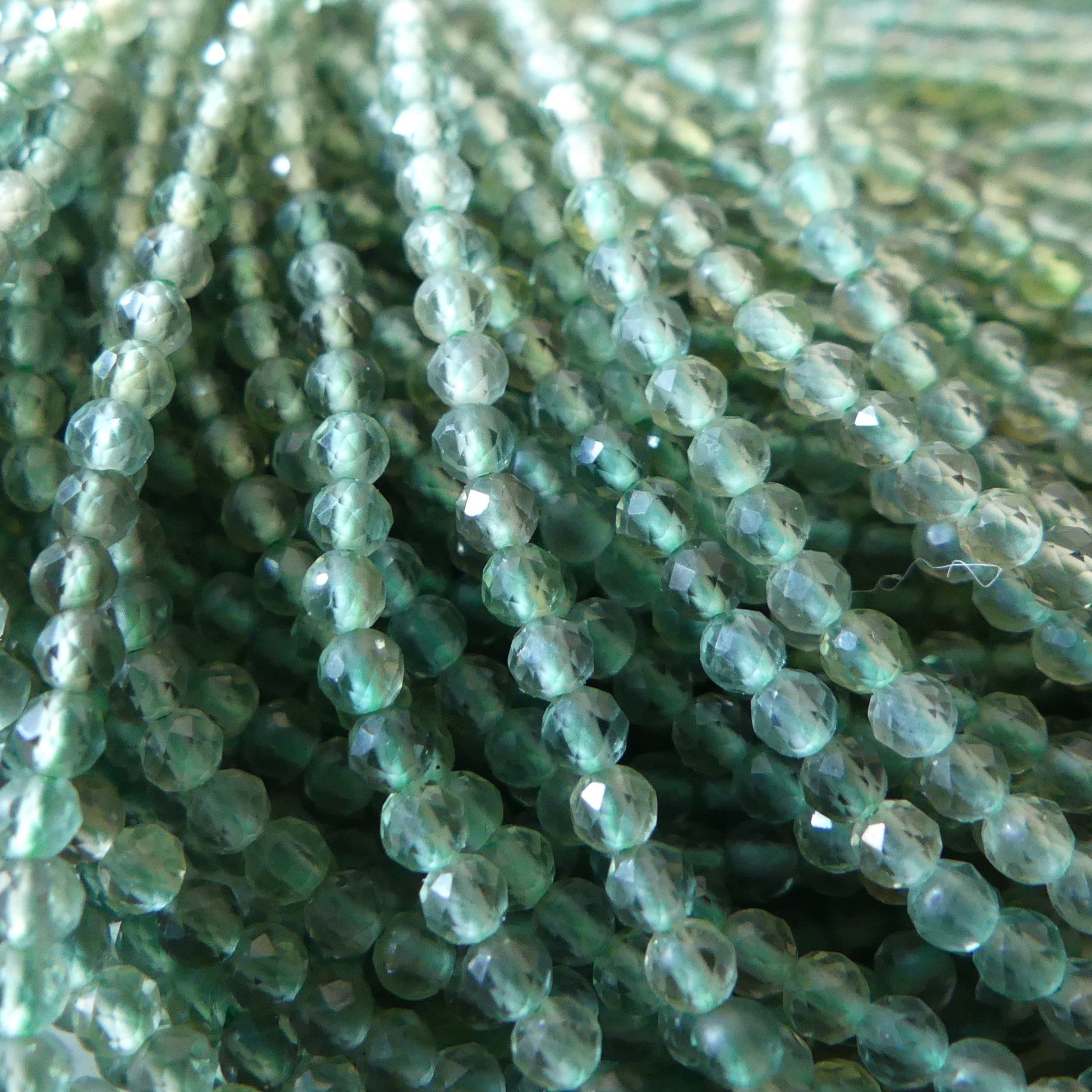 2.4mm Green Amethyst Beads Micro Faceted Beads 15" Green Natural Amethyst Gemstone Beads Beading Crafter Gift February Birthstone