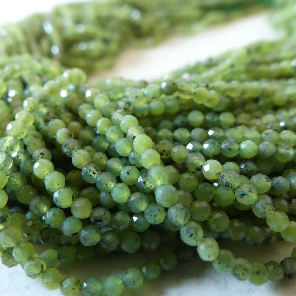 2.5mm AAA Canadian Jade Beads 15" Green Jade Nephrite Genuine Gemstone Beads Natural Jade for Jewelry Making Beading Craft Gift Beads