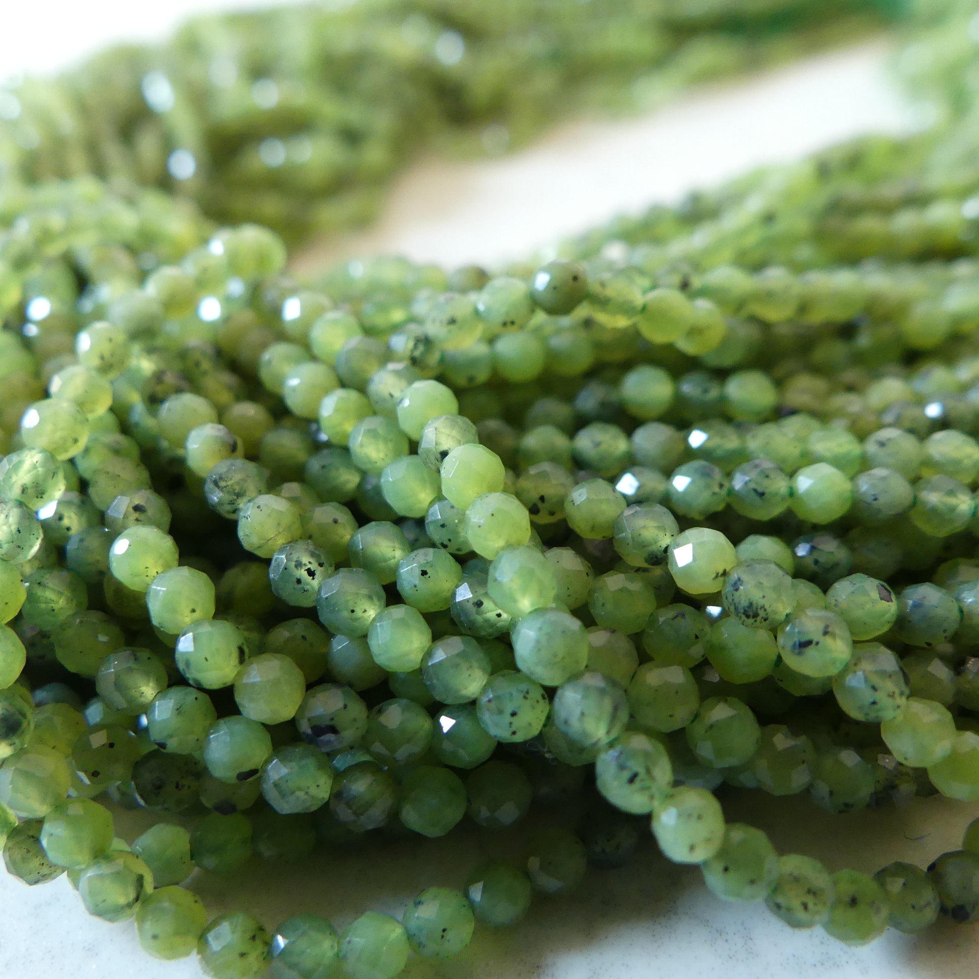 2.5mm AAA Canadian Jade Beads 15" Green Jade Nephrite Genuine Gemstone Beads Natural Jade for Jewelry Making Beading Craft Gift Beads