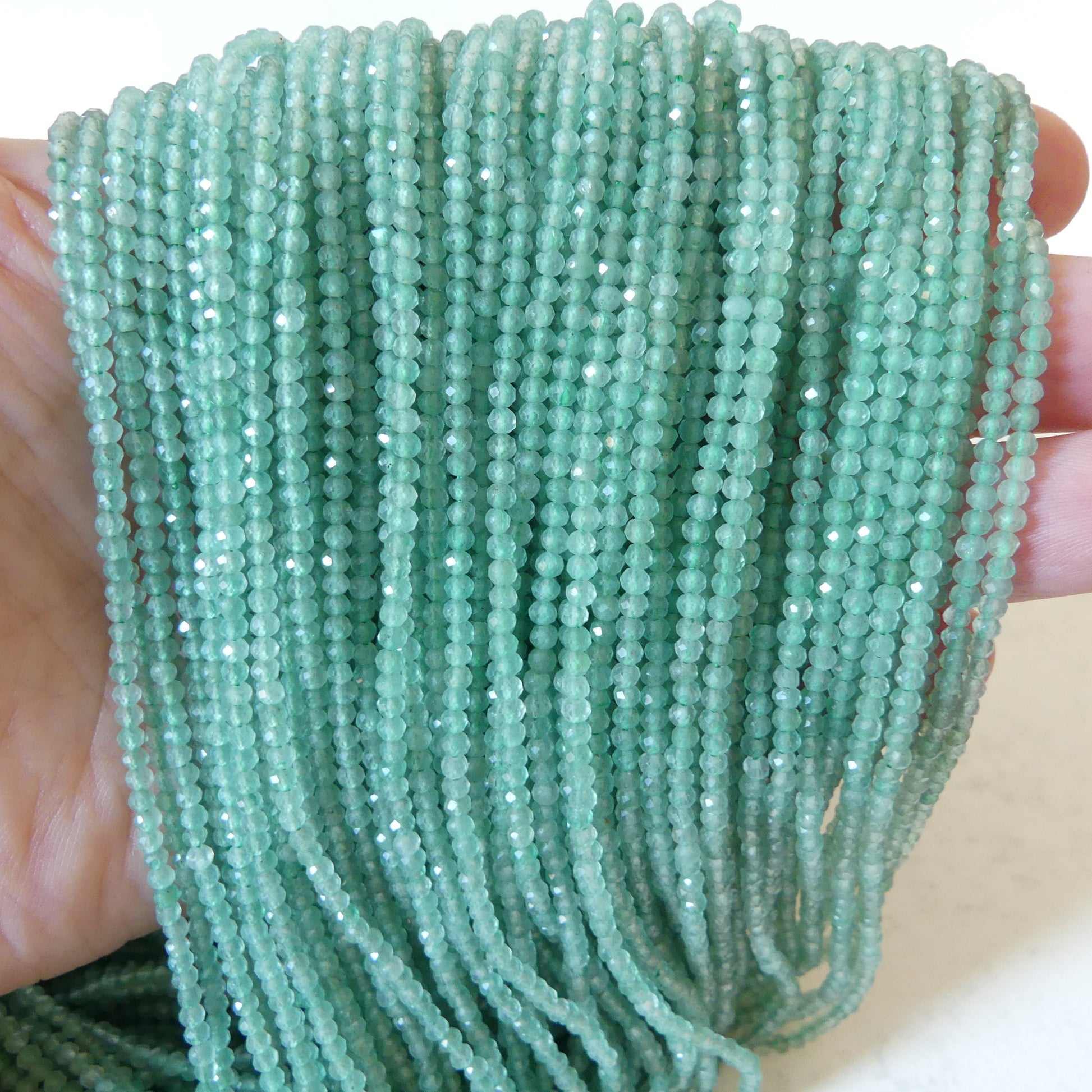 2.5mm AAA Green Aventurine Beads Micro Faceted Beads 15" Green Natural Aventurine Gemstone Beads Beading Crafter Gift DIY jewelry