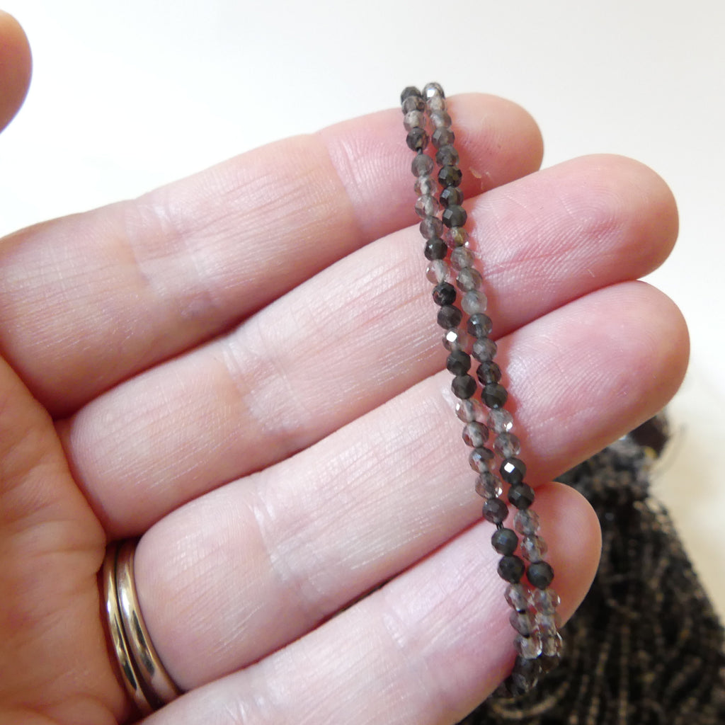 2mm Ice Obsidian Micro Faceted Beads Multi Obsidian Genuine Beads 15.5" Sparkly Gemstone Beads Beading Crafter Gift