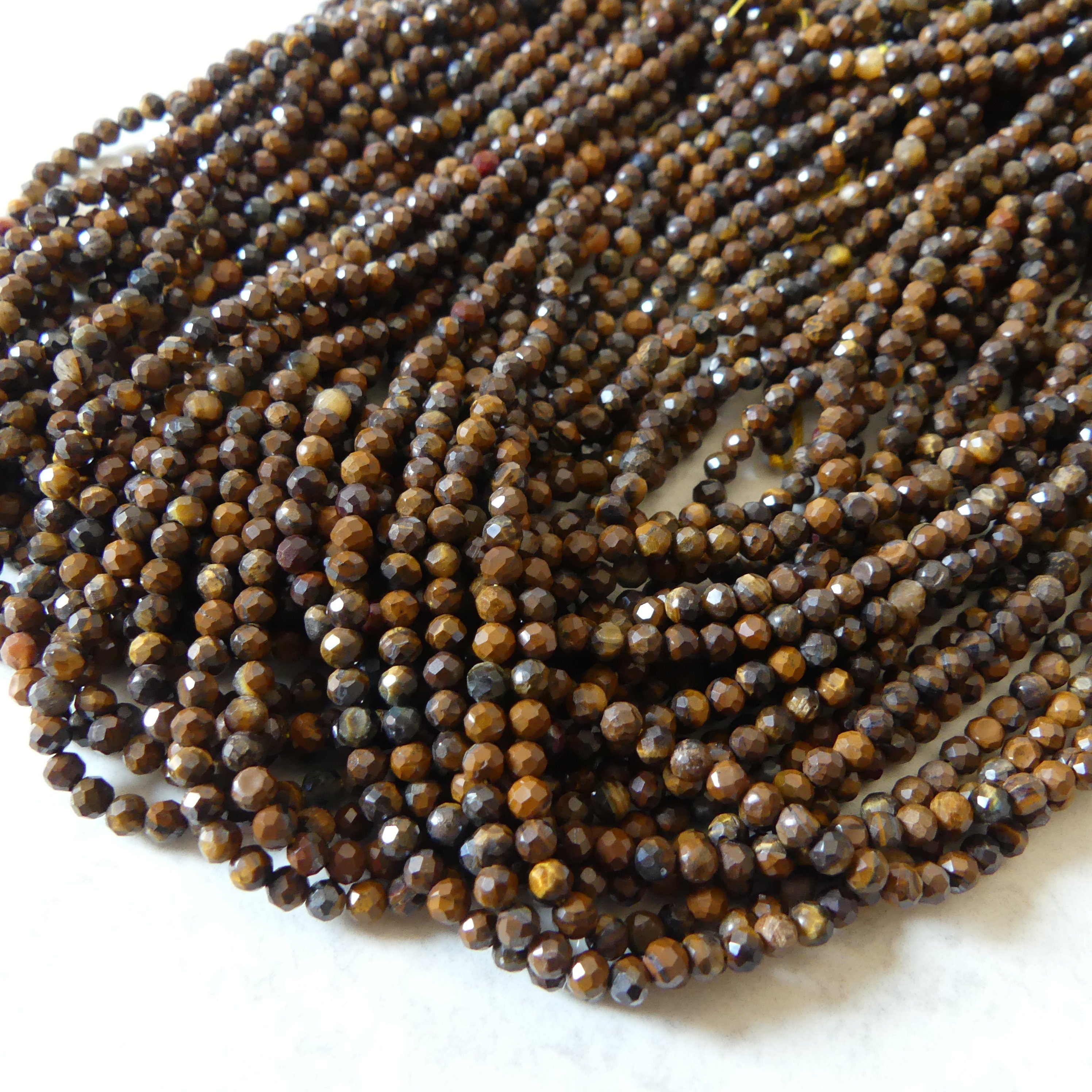 3mm Boulder Opal Micro Faceted Beads Genuine Opal Beads 15.5" Gemstone Beads for Jewelry Making Beading Craft Gift