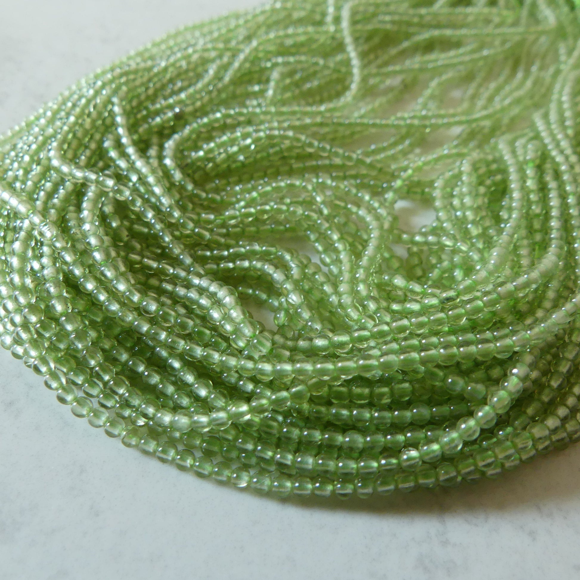 2mm Peridot Smooth Beads 15.5" Transparent Green Gemstone Beads for Jewelry Making Beading Craft Gift August Birthstone Beads