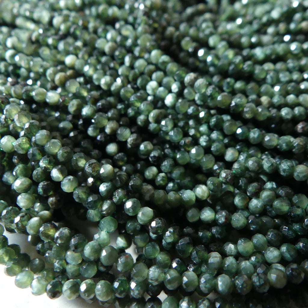2mm Seraphinite Faceted Beads 15.5" Russian Seraphinite Genuine Gemstone Beads for Jewelry Making Beading Craft Gift Beads