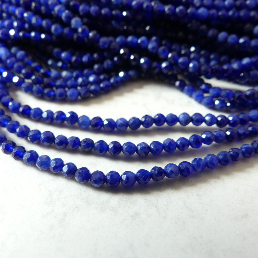2mm AAA Sodalite Faceted Beads 15.5" Top Grade Sodalite Genuine Gemstone Beads for Jewelry Making Beading Craft Gift Beads