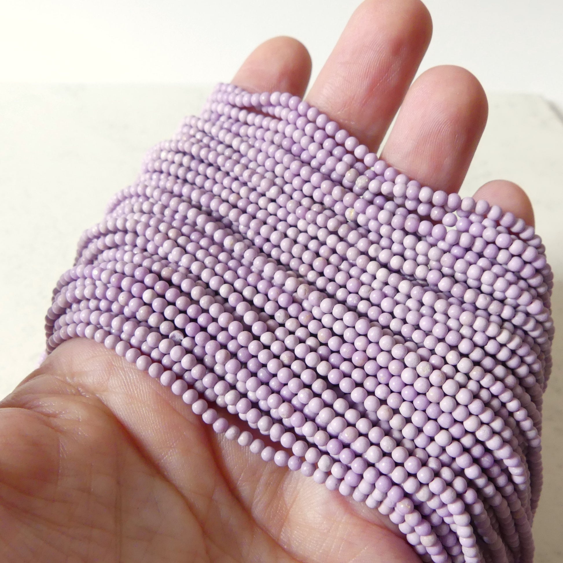 2.5mm Phosphosiderite Beads 15.5" Light Purple Phosphosiderite Smooth Gemstone Beads Beading Crafter Gift