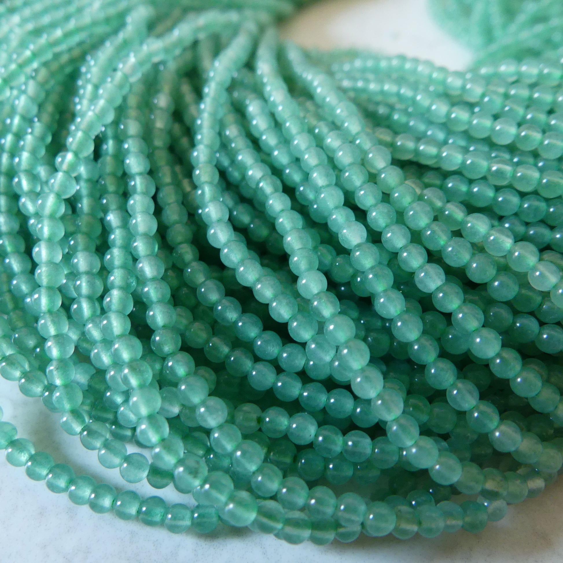 2mm AAA Green Aventurine Smooth Beads 15" Green Natural Aventurine Gemstone Beads Beading Crafter Gift DIY jewelry