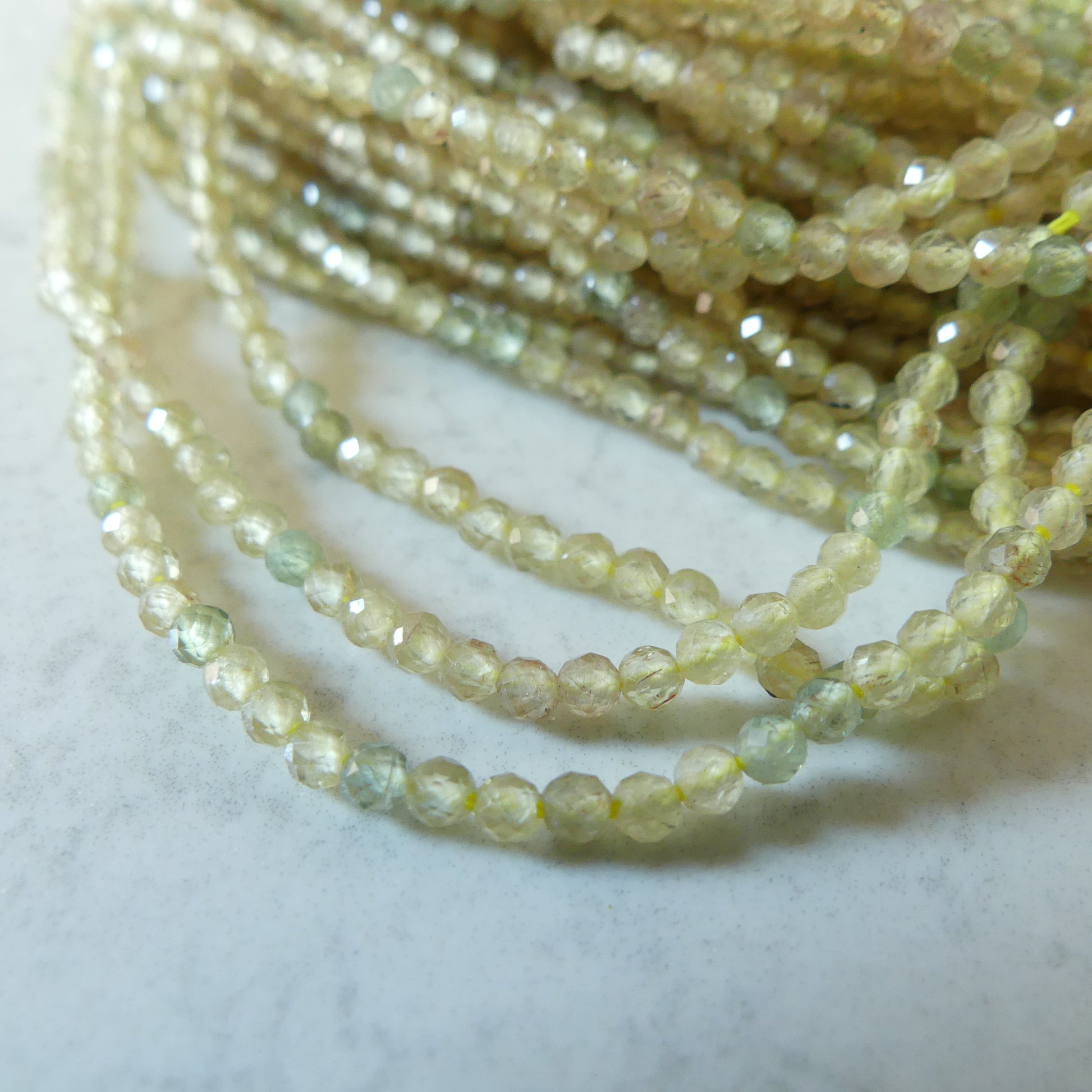 2mm Rare Yellow Apatite Faceted Beads 15" Bright Lemon Green Yellow Genuine Gemstone Beads for Jewelry Making Beading Craft Gift Beads