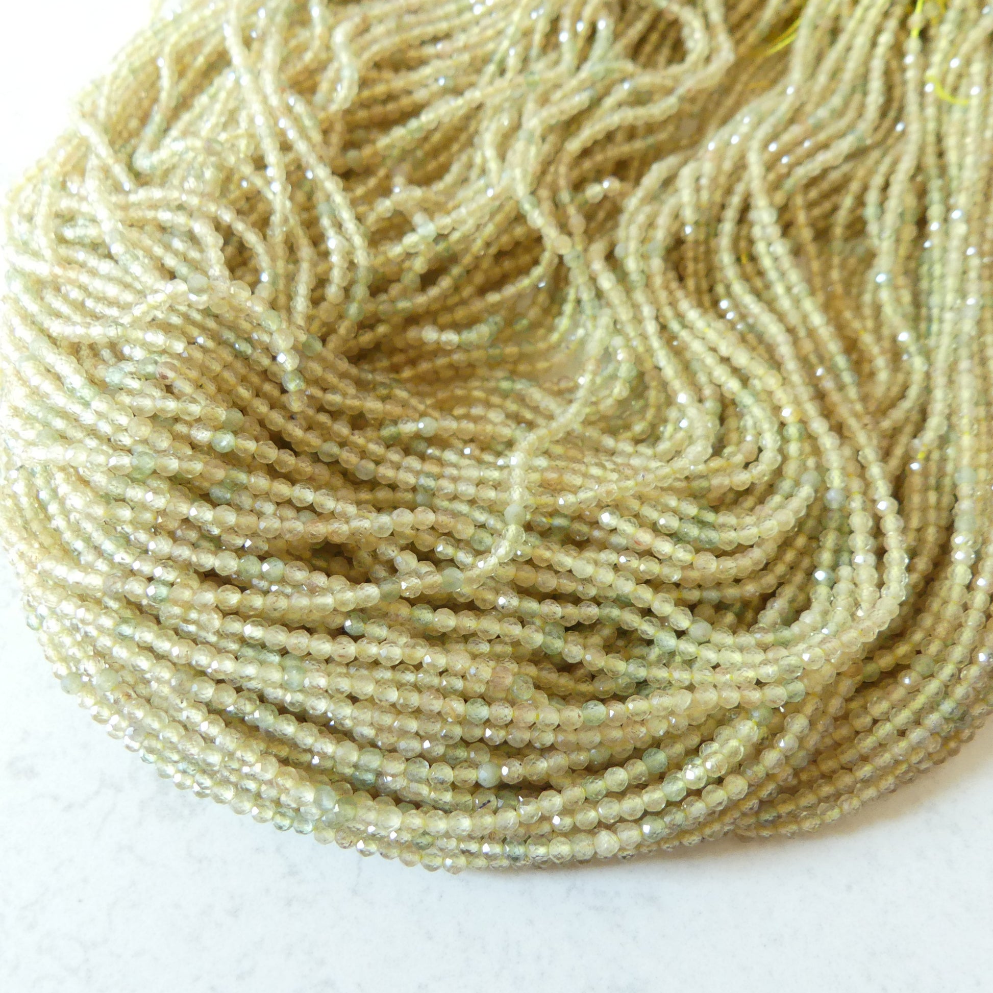 2mm Rare Yellow Apatite Faceted Beads 15" Bright Lemon Green Yellow Genuine Gemstone Beads for Jewelry Making Beading Craft Gift Beads