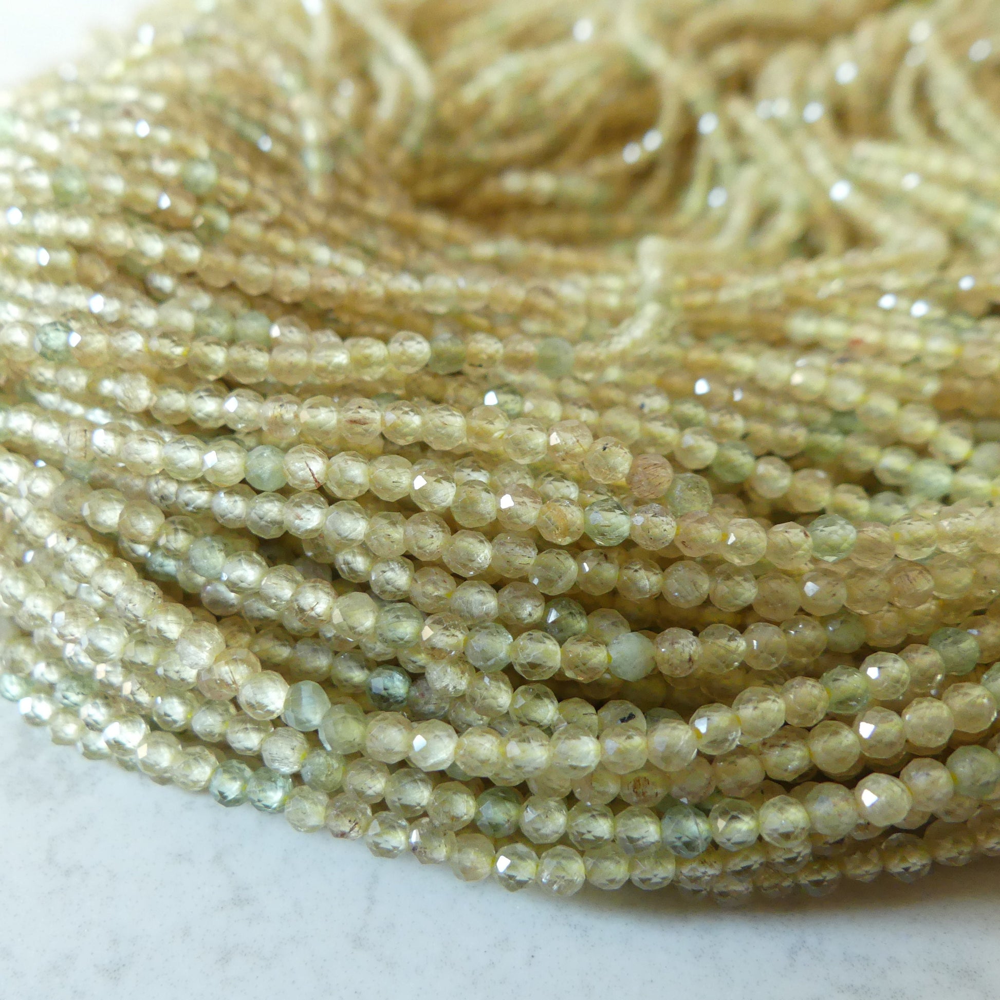 2mm Rare Yellow Apatite Faceted Beads 15" Bright Lemon Green Yellow Genuine Gemstone Beads for Jewelry Making Beading Craft Gift Beads
