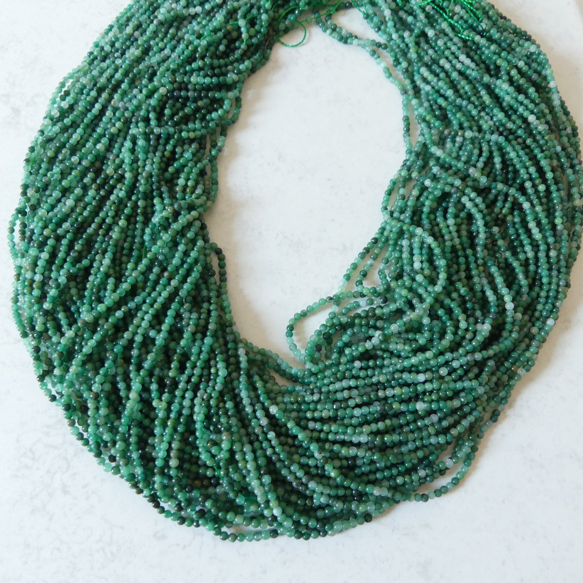 2mm Natural Jade Smooth Beads 15" African Jade Round Genuine Gemstone Beads for Jewelry Making Beading Craft Gift Beads DIY Jewelry