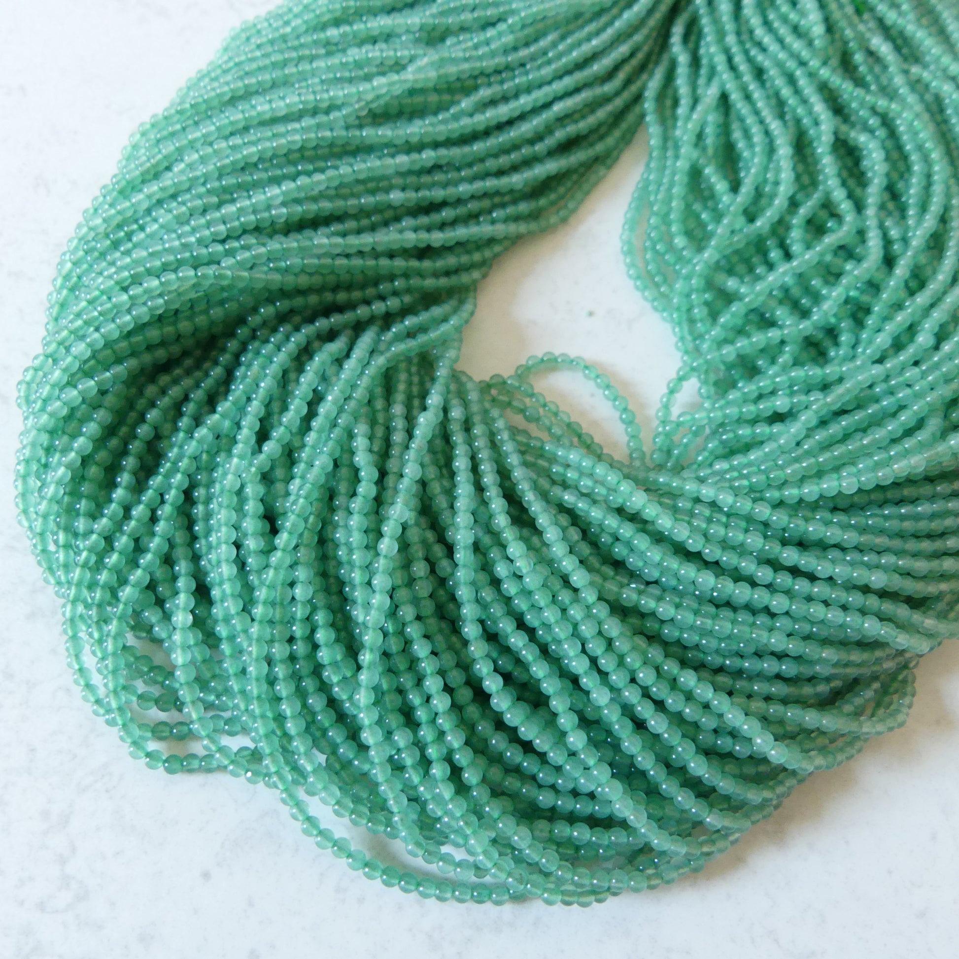2mm AAA Green Aventurine Smooth Beads 15" Green Natural Aventurine Gemstone Beads Beading Crafter Gift DIY jewelry