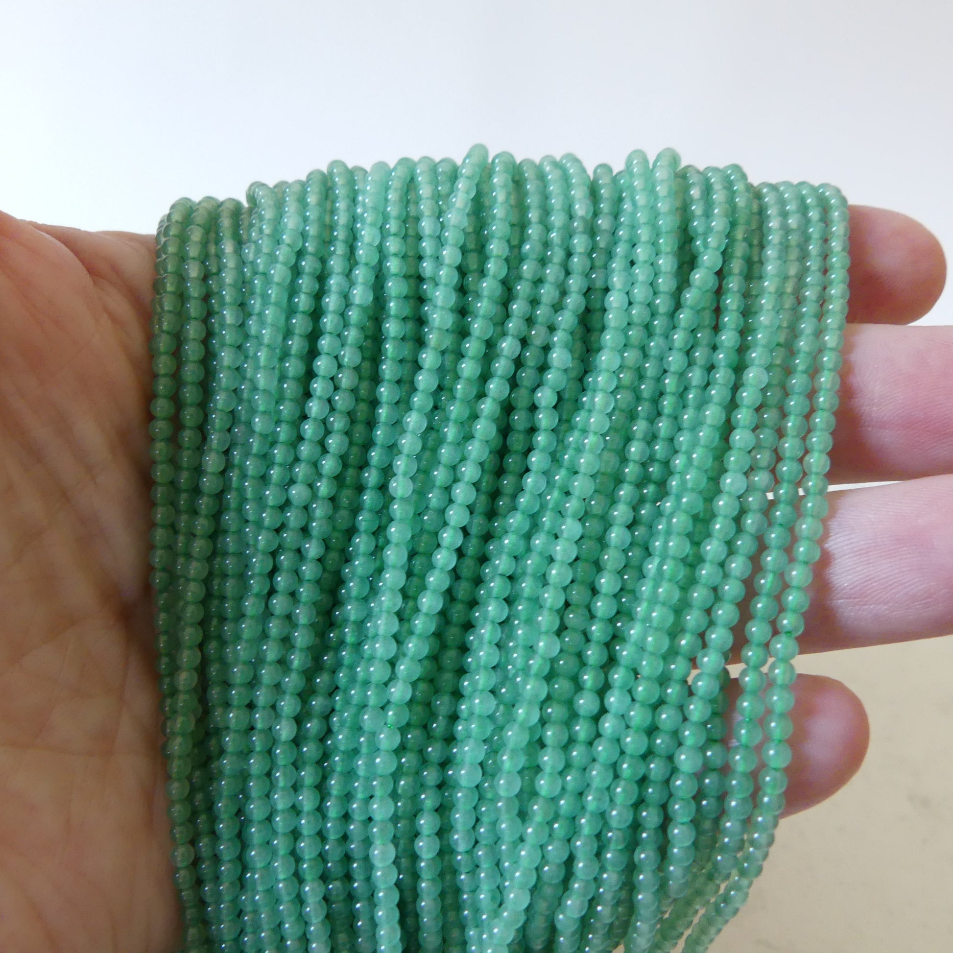 2mm AAA Green Aventurine Smooth Beads 15" Green Natural Aventurine Gemstone Beads Beading Crafter Gift DIY jewelry