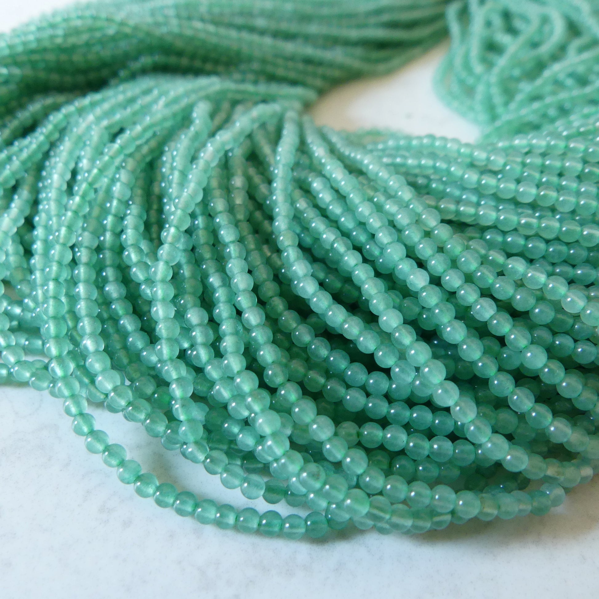 2mm AAA Green Aventurine Smooth Beads 15" Green Natural Aventurine Gemstone Beads Beading Crafter Gift DIY jewelry
