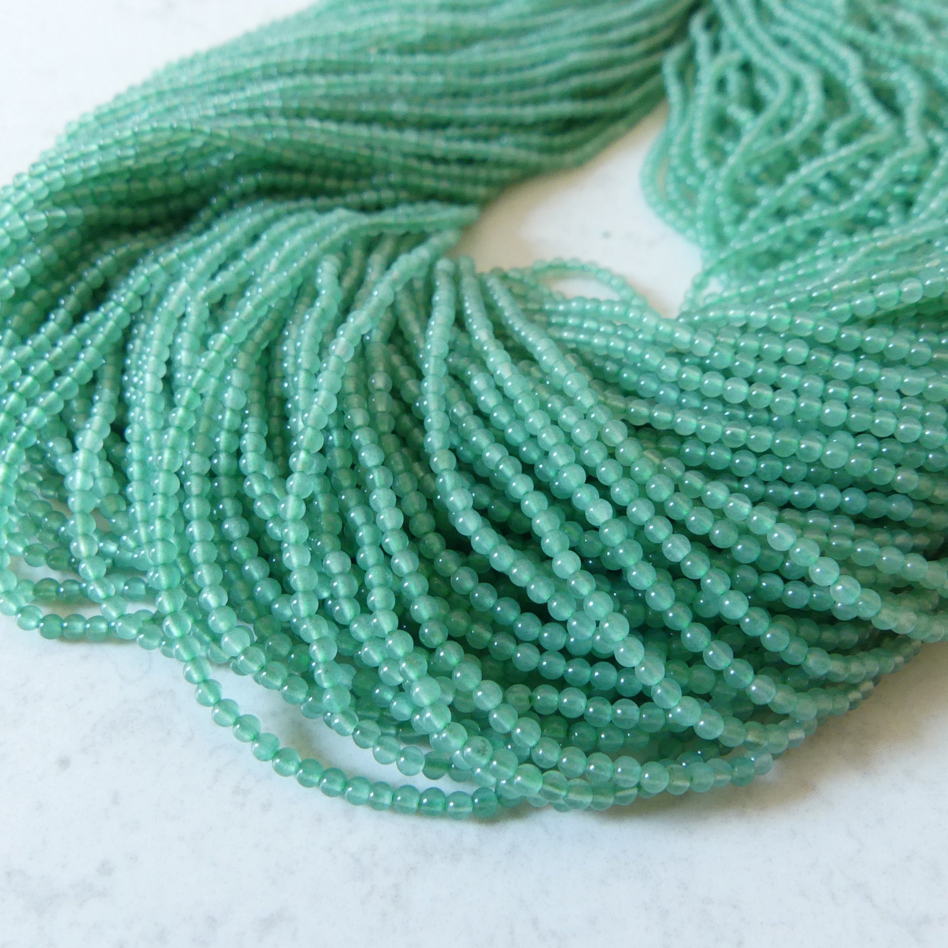 2mm AAA Green Aventurine Smooth Beads 15" Green Natural Aventurine Gemstone Beads Beading Crafter Gift DIY jewelry