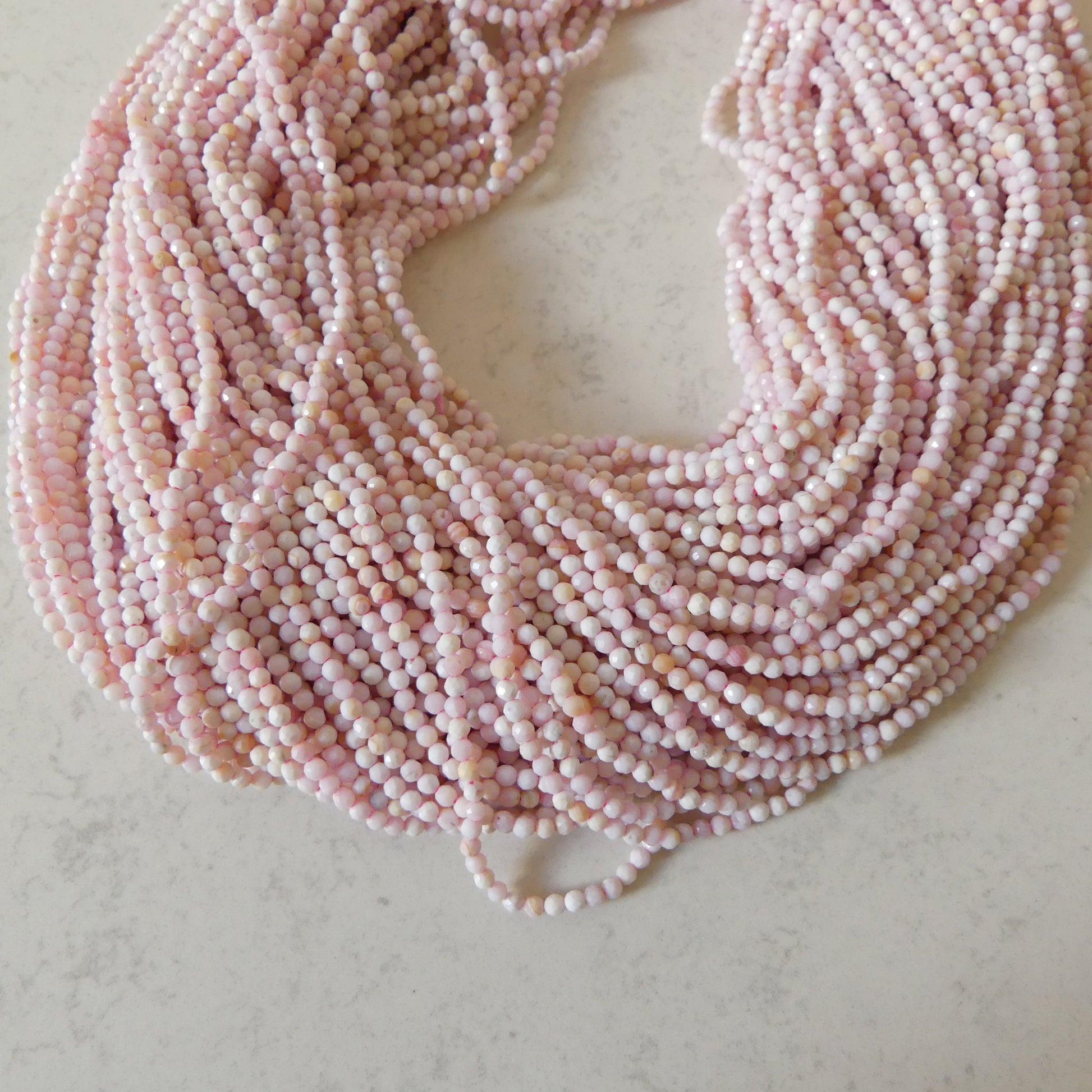 2mm Natural Queen Conch Beads Micro Faceted Genuine Shell Beads 15" Gemstone Jewelry Making Gift for crafter