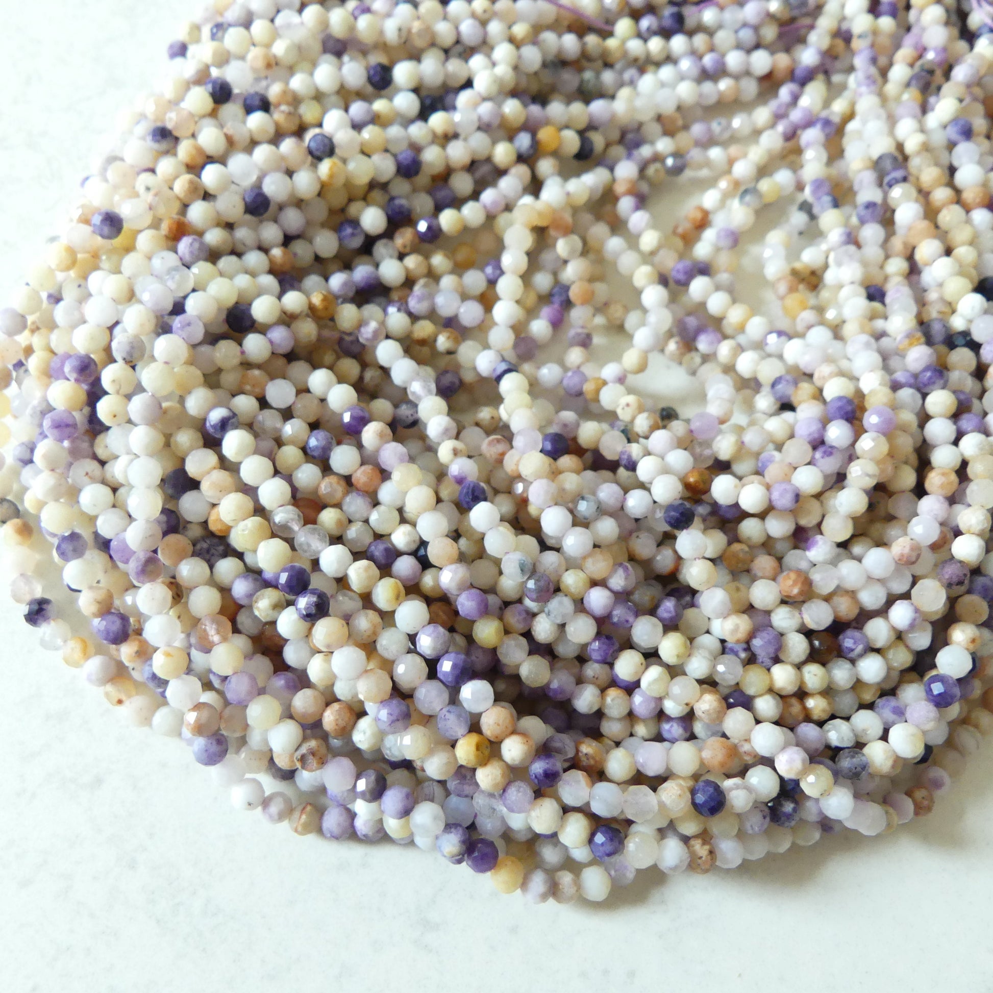 3.5mm Tiffany Stone Beads Bertrandite Micro Faceted 15" Rare Gemstone Beads Beading Crafter Gift DIY Jewelry making