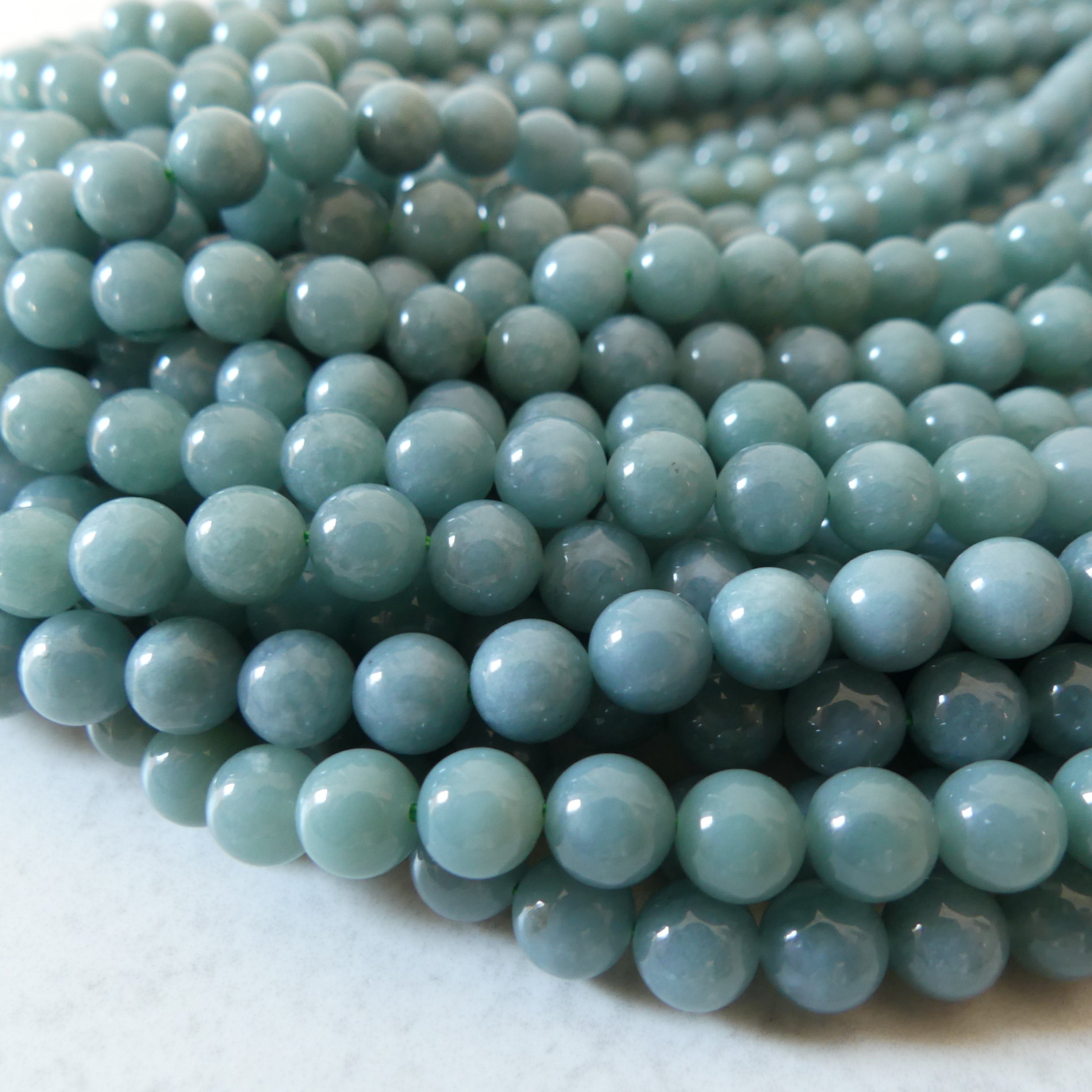 6.5mm Burma Jade Beads 15" Burma Jadeite Genuine Gemstone Beads Natural Jade for Jewelry Making Beading Craft Gift Beads