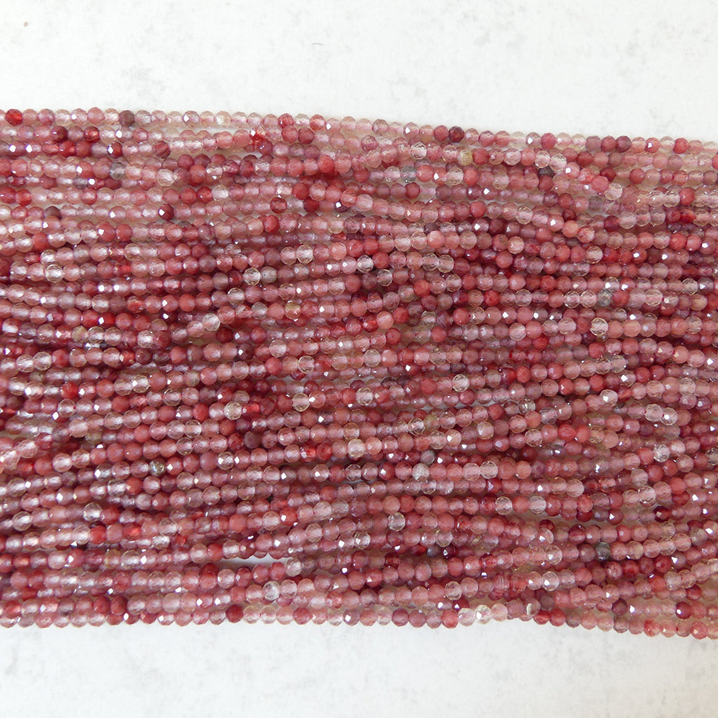 3mm Rare Andesine Faceted Beads 15" Red Genuine Sparkly Gemstone Beads for Jewelry Making Beading Craft Gift Beads Self-Love Abundance