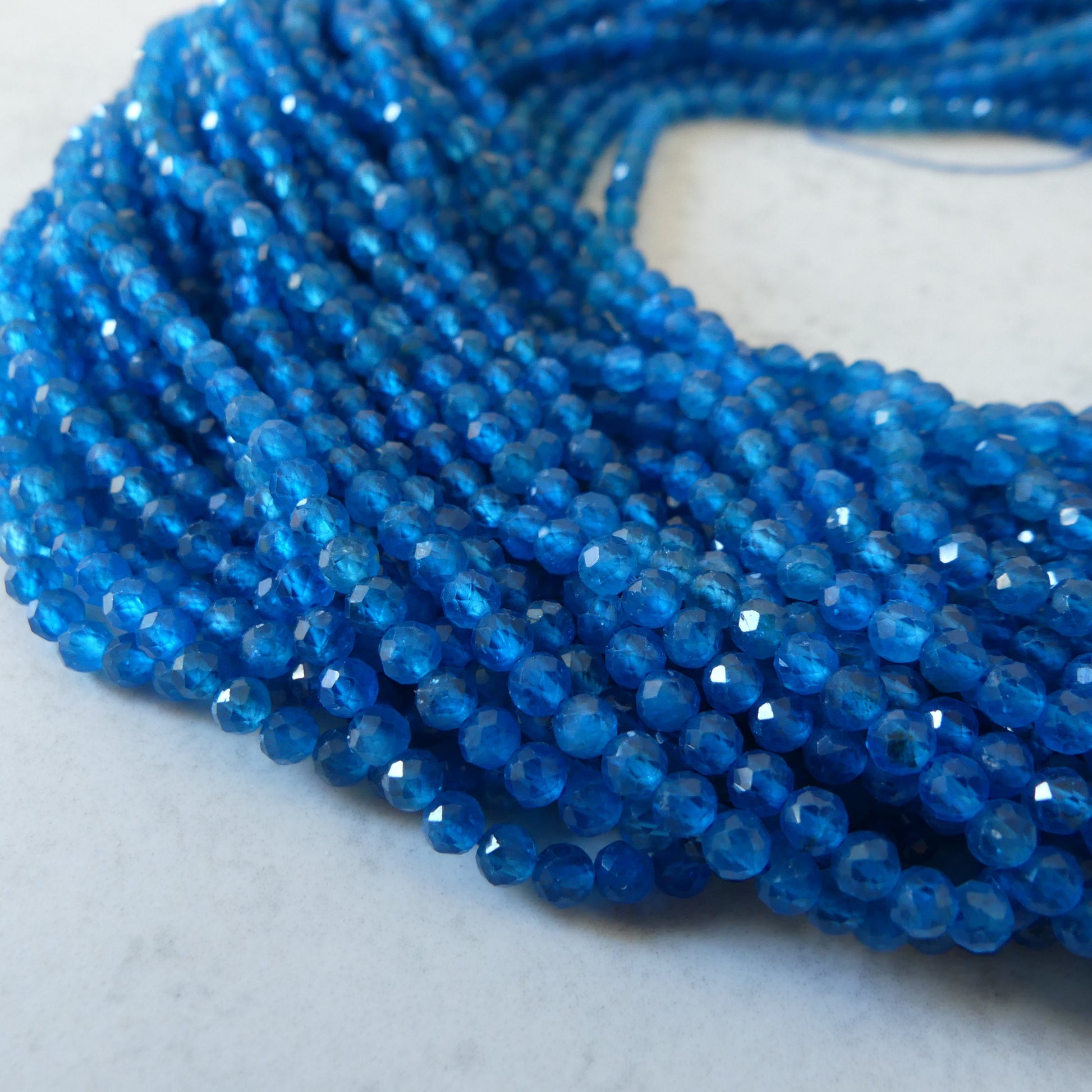 3mm Peacock Apatite Faceted Beads 15" Genuine Gemstone Beads for Jewelry Making Beading Craft Gift Beads