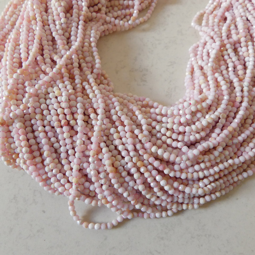 2mm Natural Queen Conch Beads Micro Faceted Genuine Shell Beads 15" Gemstone Jewelry Making Gift for crafter