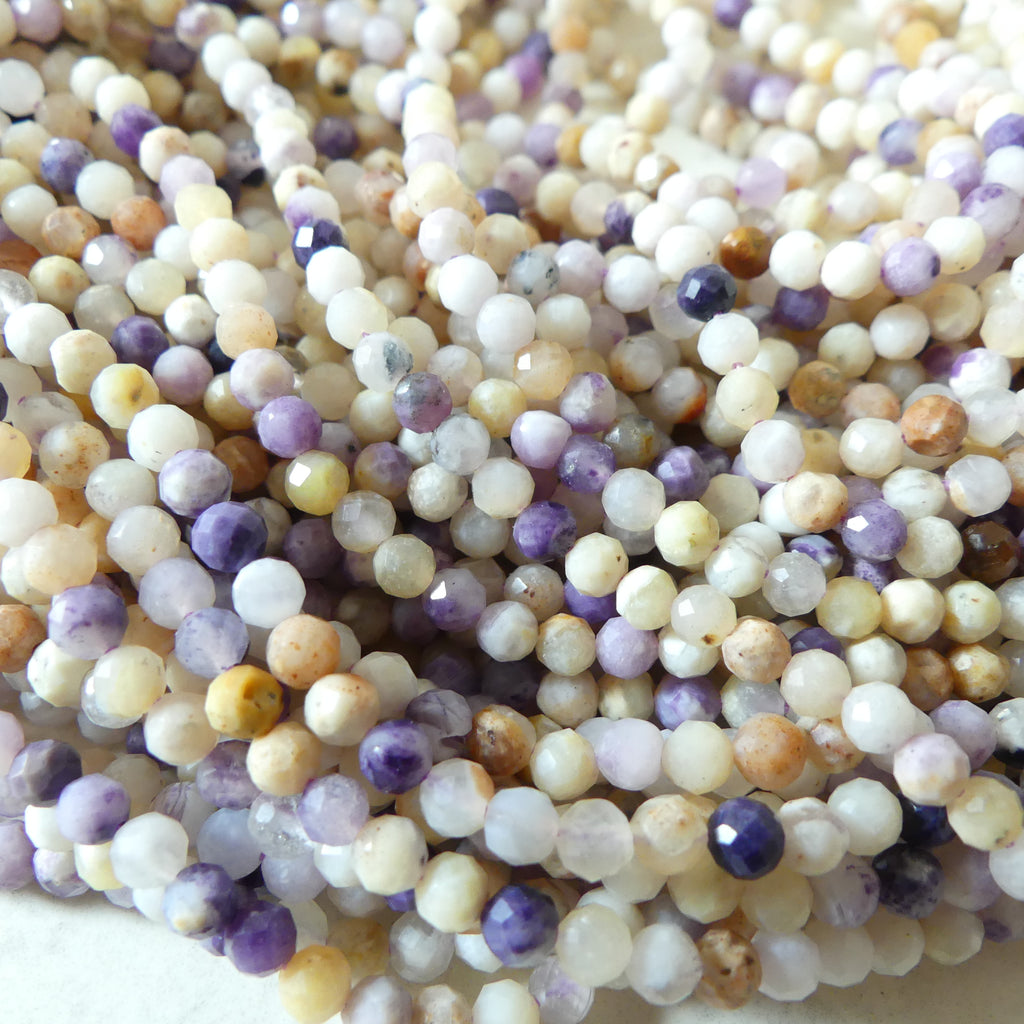 3.5mm Tiffany Stone Beads Bertrandite Micro Faceted 15" Rare Gemstone Beads Beading Crafter Gift DIY Jewelry making