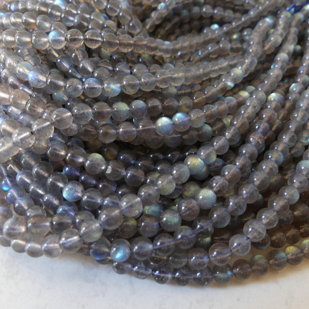 6mm AAA Labradorite Smooth Beads Genuine Blue Flash Beads 15" Gemstone Beads for DIY Jewelry Making Crafter Gift