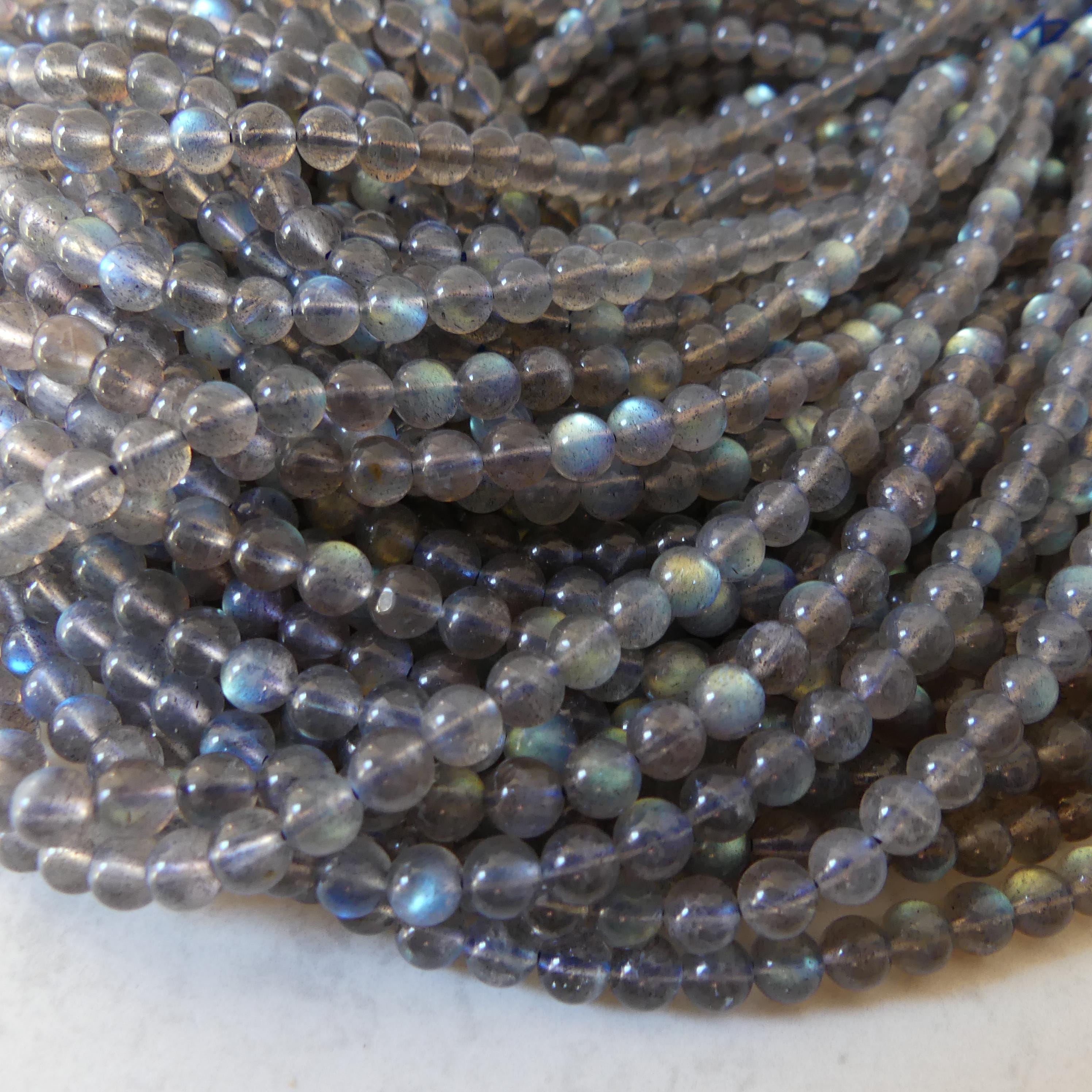 6mm AAA Labradorite Smooth Beads Genuine Blue Flash Beads 15" Gemstone Beads for DIY Jewelry Making Crafter Gift