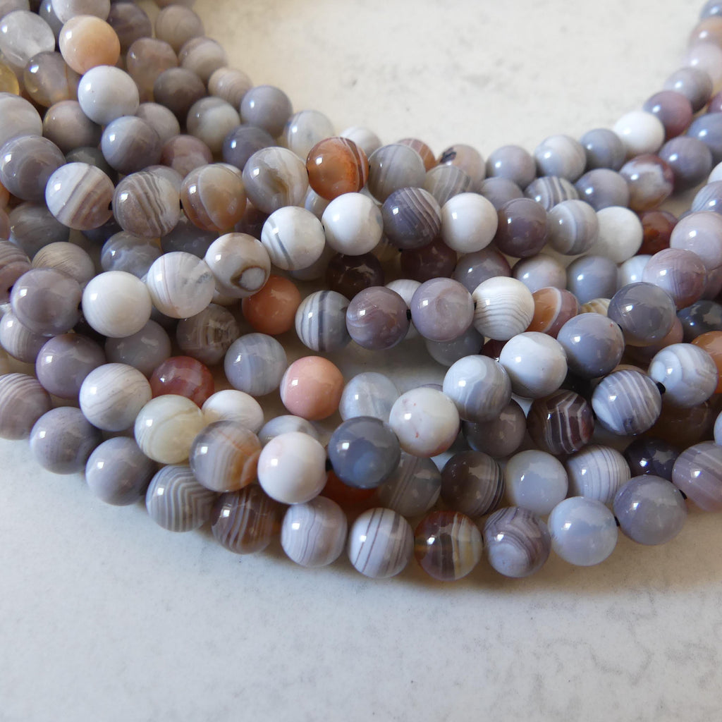 6mm AAA Botswana Agate Smooth Beads Genuine Rare Agate Beads 15" Gemstone Beads for Jewelry Making Gift for crafter