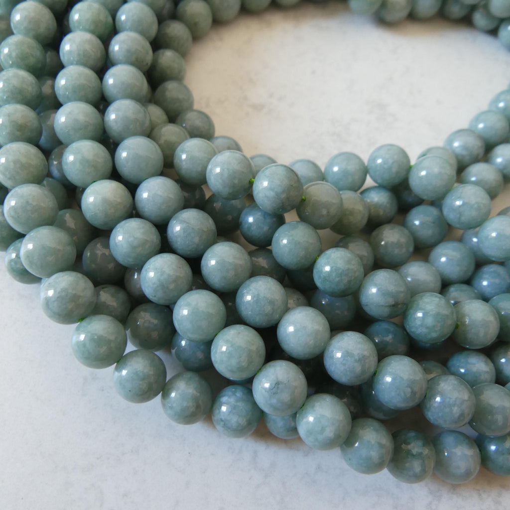 8.5mm Burma Jade Beads 15" Burma Jadeite Genuine Gemstone Beads Natural Jade for Jewelry Making Beading Craft Gift Beads