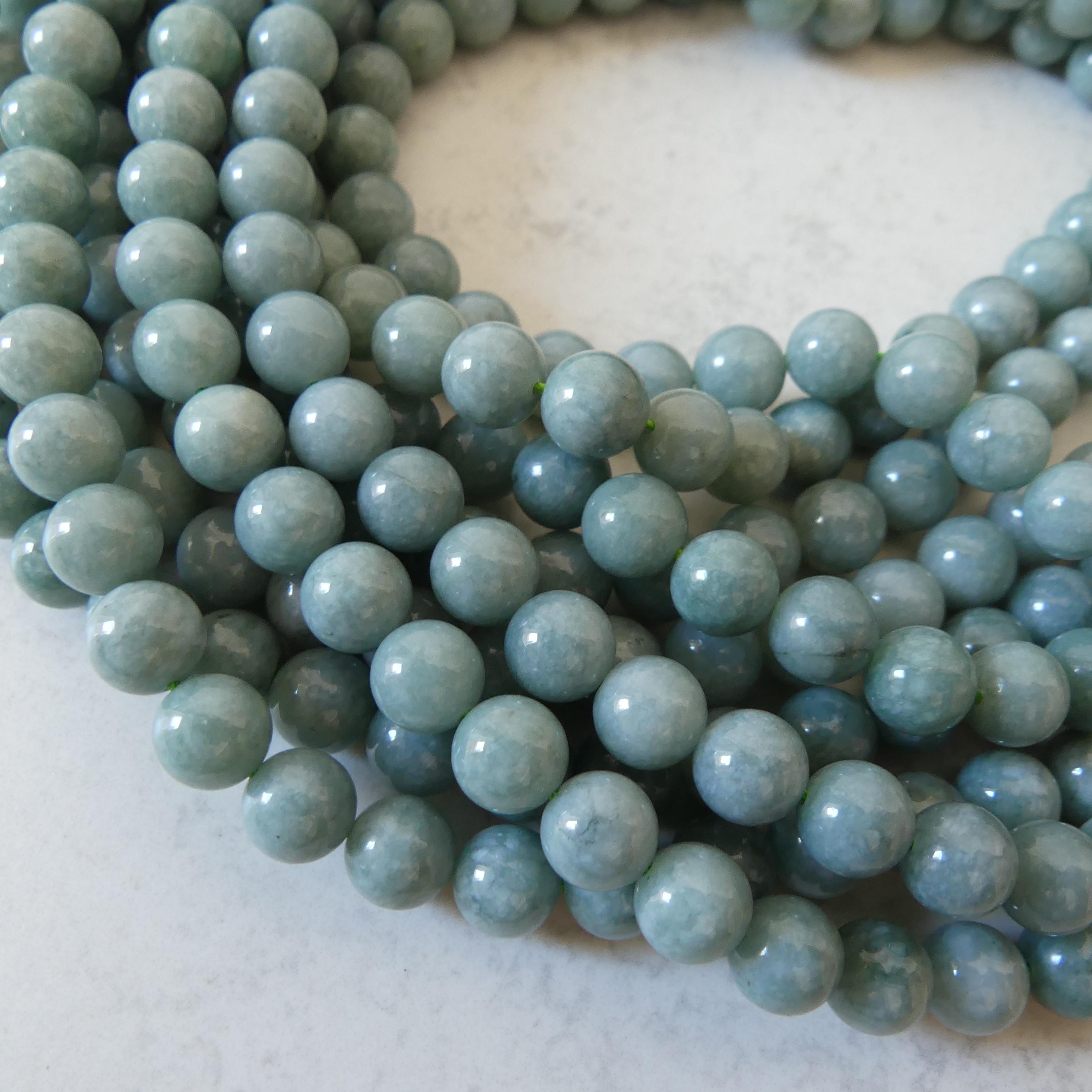 8.5mm Burma Jade Beads 15" Burma Jadeite Genuine Gemstone Beads Natural Jade for Jewelry Making Beading Craft Gift Beads