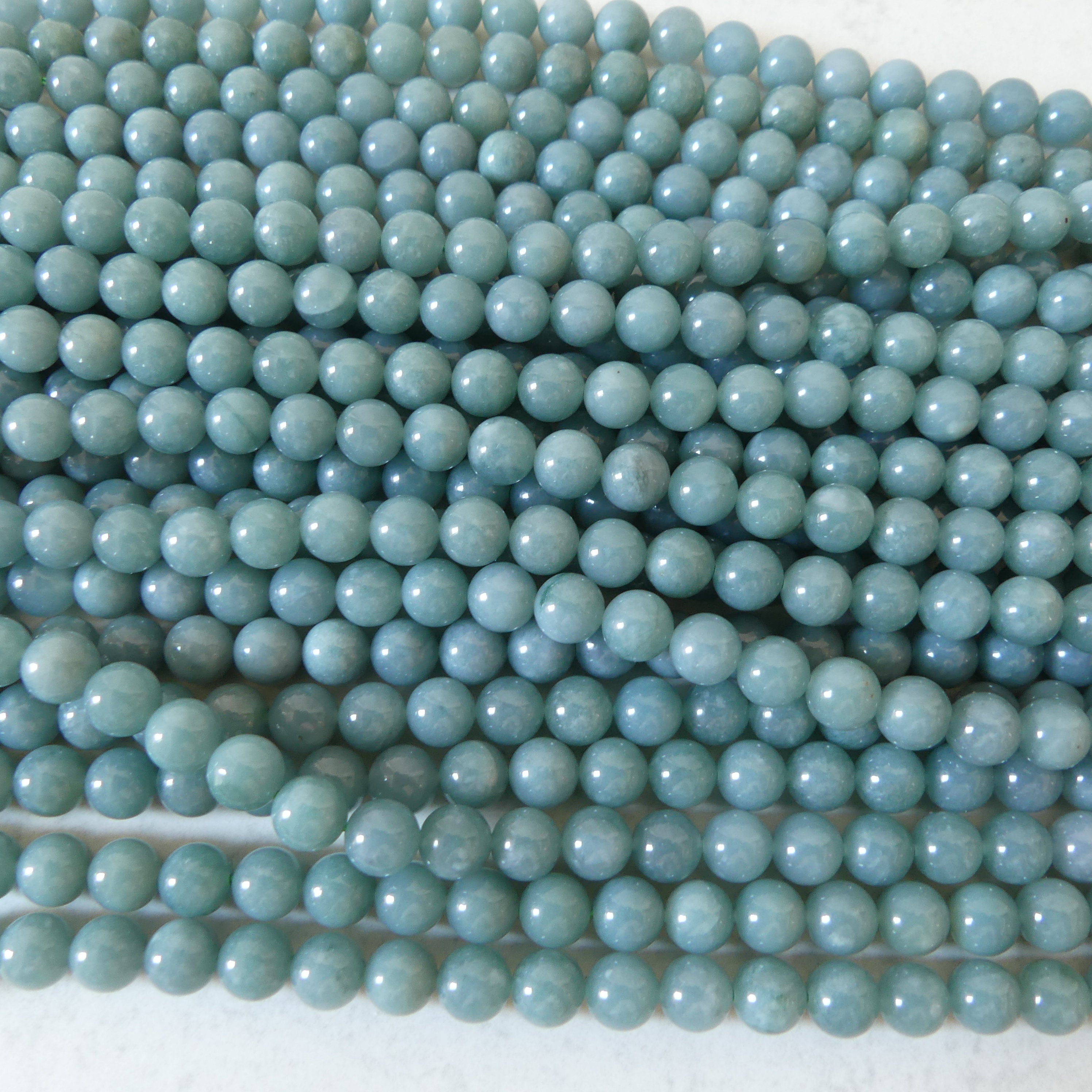 6.5mm Burma Jade Beads 15" Burma Jadeite Genuine Gemstone Beads Natural Jade for Jewelry Making Beading Craft Gift Beads