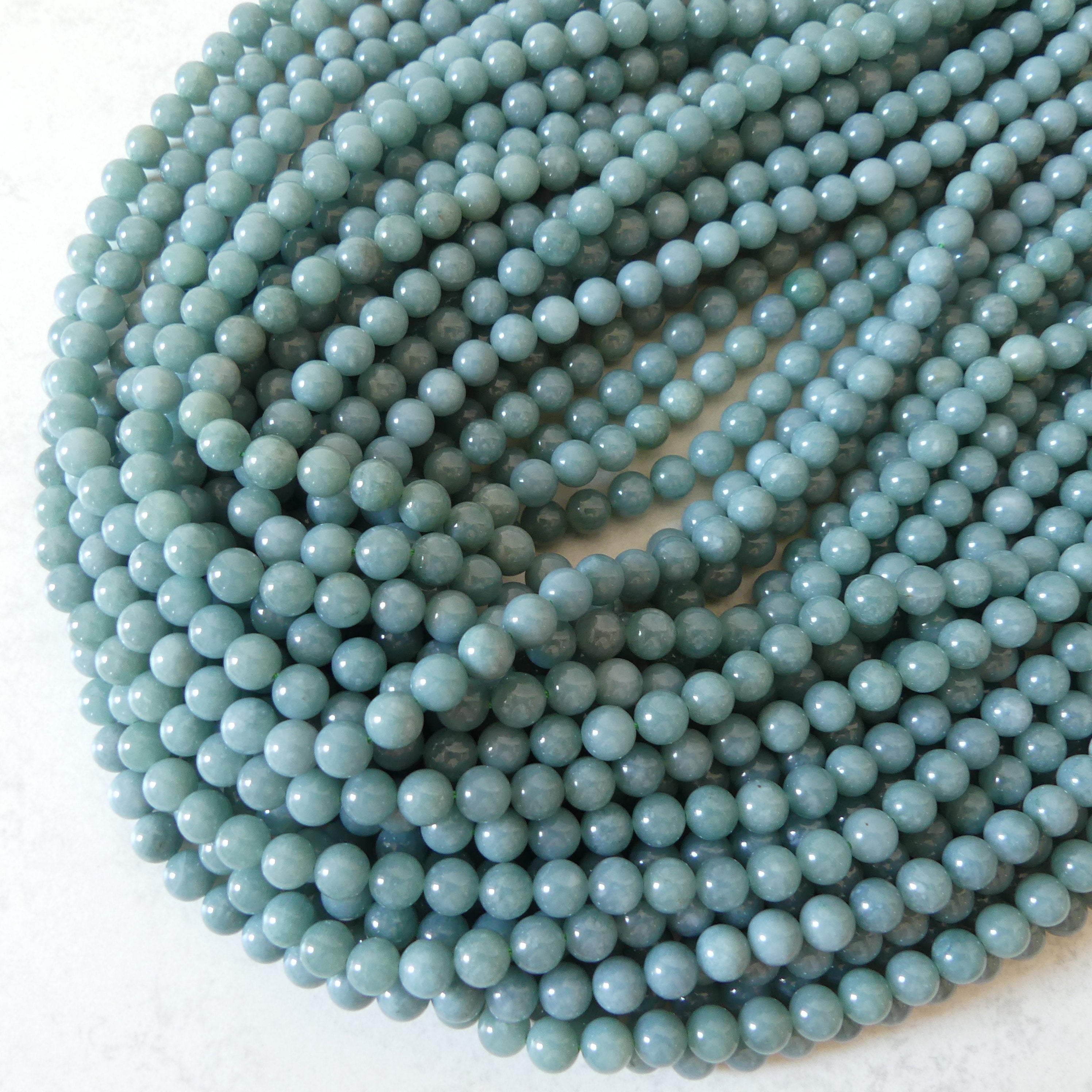 6.5mm Burma Jade Beads 15" Burma Jadeite Genuine Gemstone Beads Natural Jade for Jewelry Making Beading Craft Gift Beads
