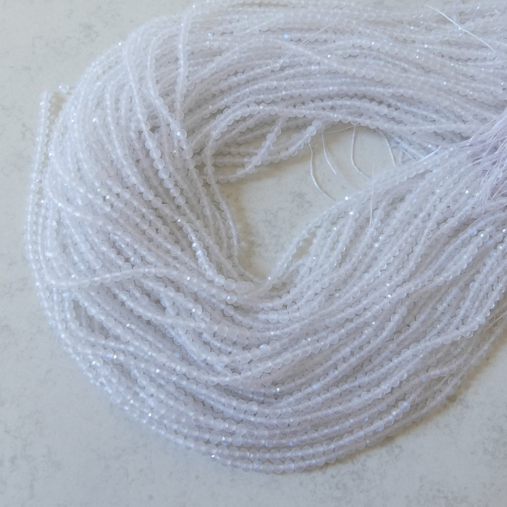 3mm Rainbow Moonstone Faceted Beads 15" Moonstone Gemstone Beads Beading Crafter Gift June Birthstone DIY Jewelry Fertility Stone