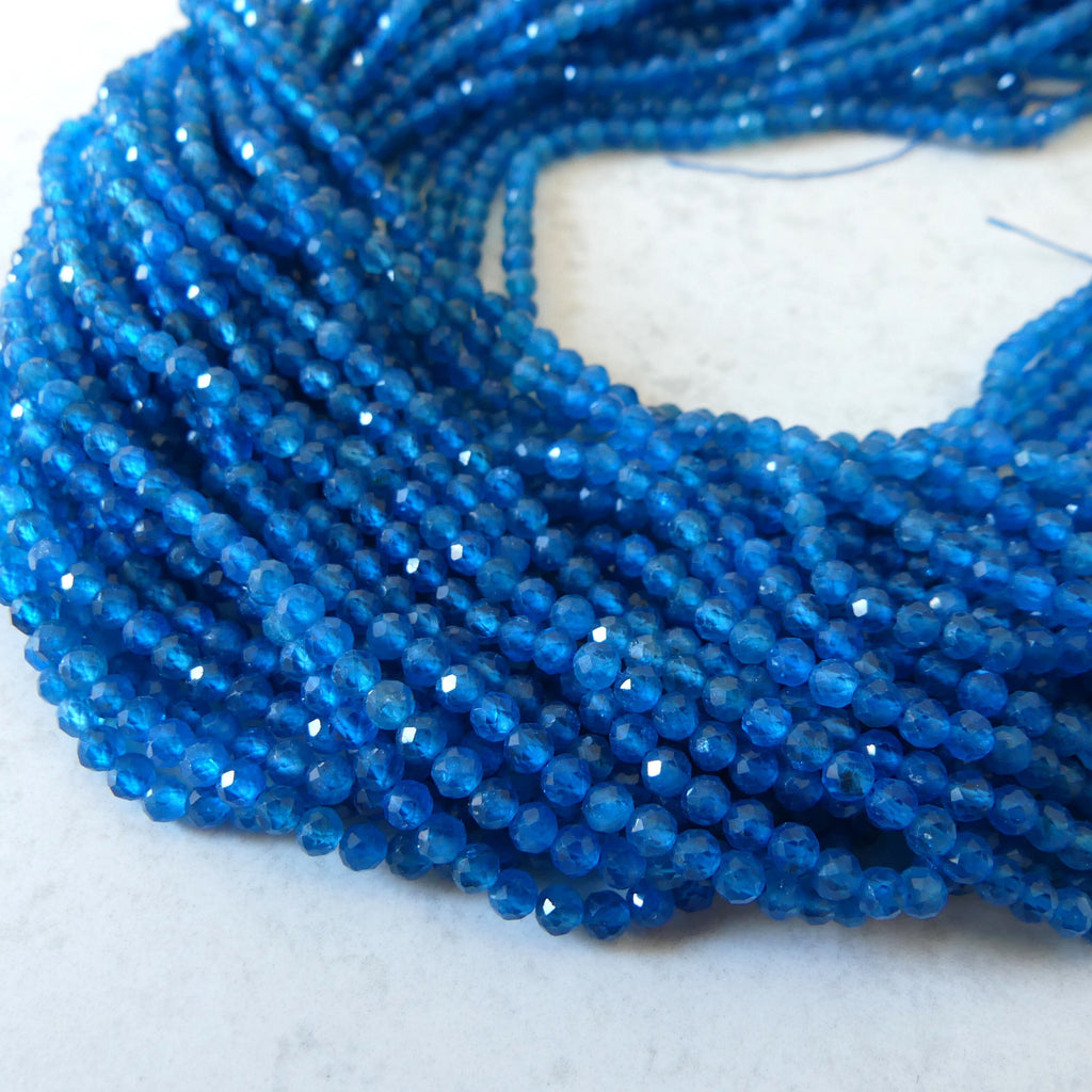 3mm Peacock Apatite Faceted Beads 15" Genuine Gemstone Beads for Jewelry Making Beading Craft Gift Beads