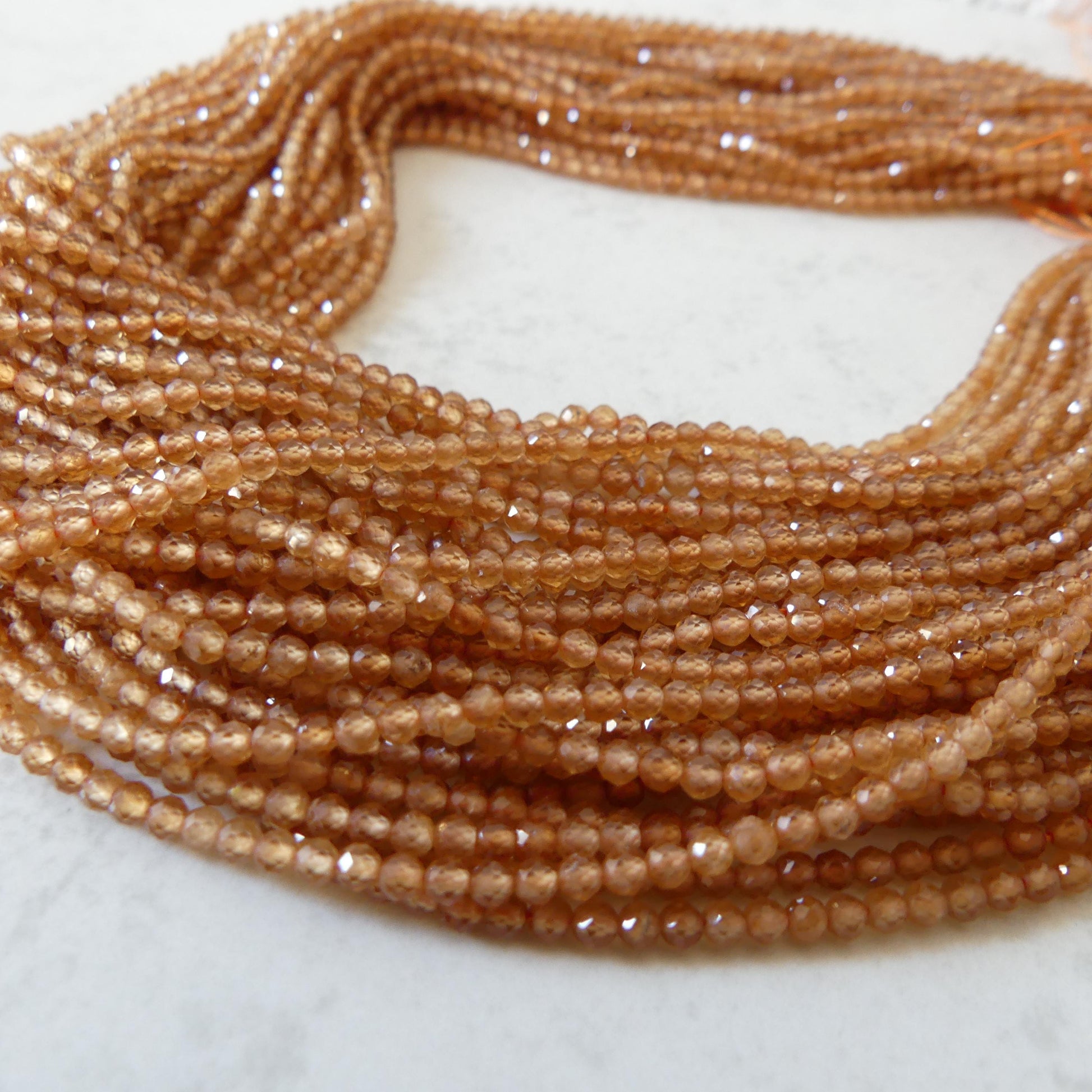 3mm AAA Light Spessartine Garnet Beads Faceted Beads 15" Natural Orange Garnet Gemstone Beads Beading Crafter Gift