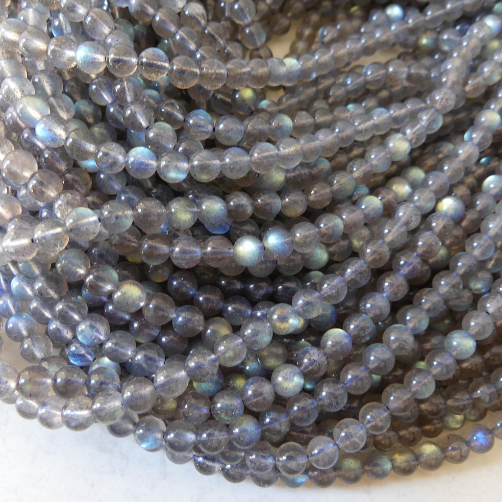 6mm AAA Labradorite Smooth Beads Genuine Blue Flash Beads 15" Gemstone Beads for DIY Jewelry Making Crafter Gift