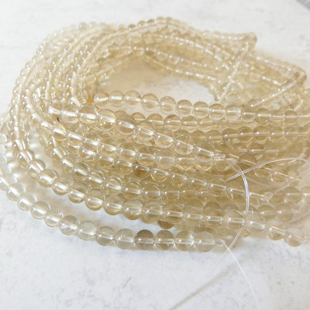 6mm AAA Bytownite Smooth Beads Genuine Golden Labradorite Beads 15" Gemstone Beads for DIY Jewelry Making Crafter Gift