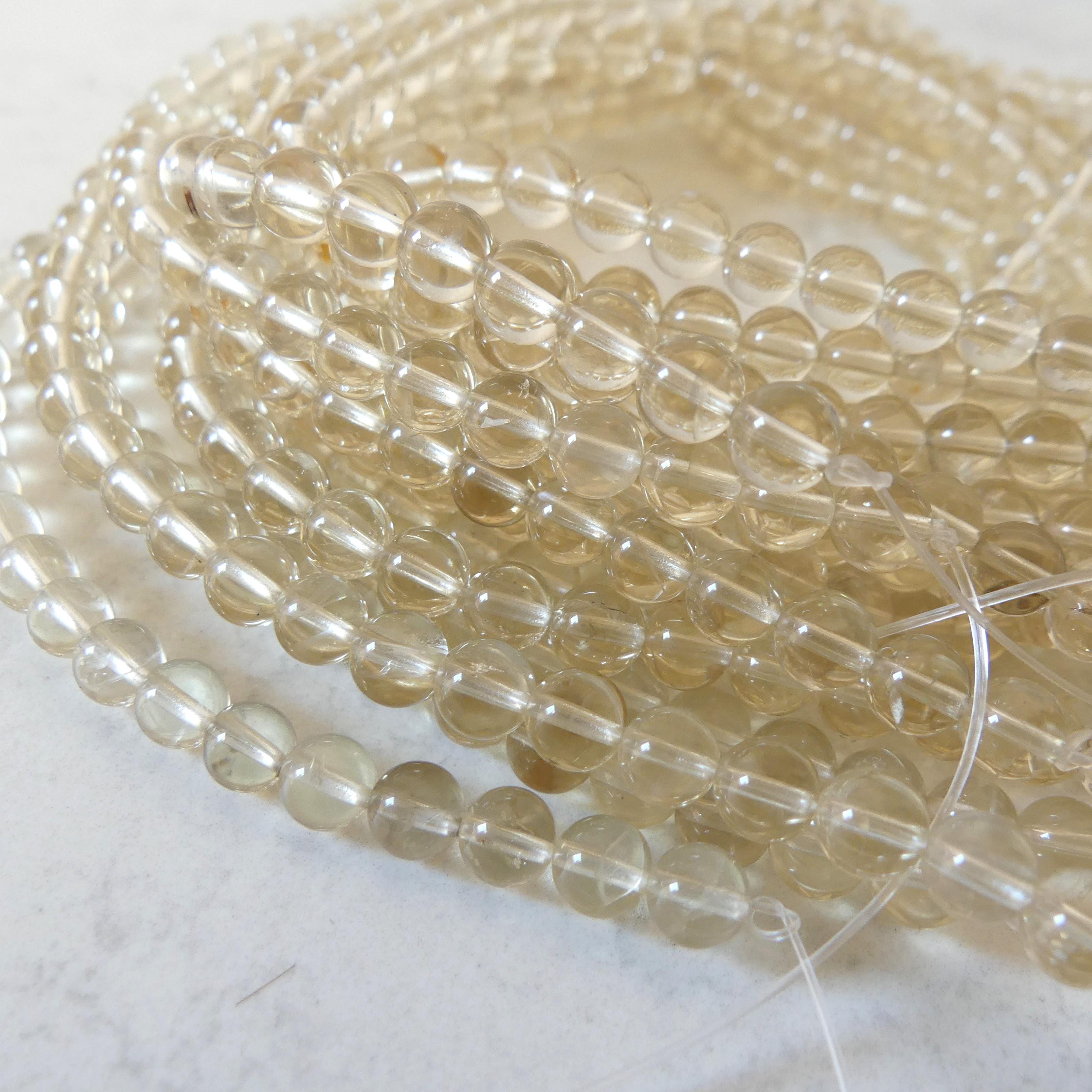 6mm AAA Bytownite Smooth Beads Genuine Golden Labradorite Beads 15" Gemstone Beads for DIY Jewelry Making Crafter Gift