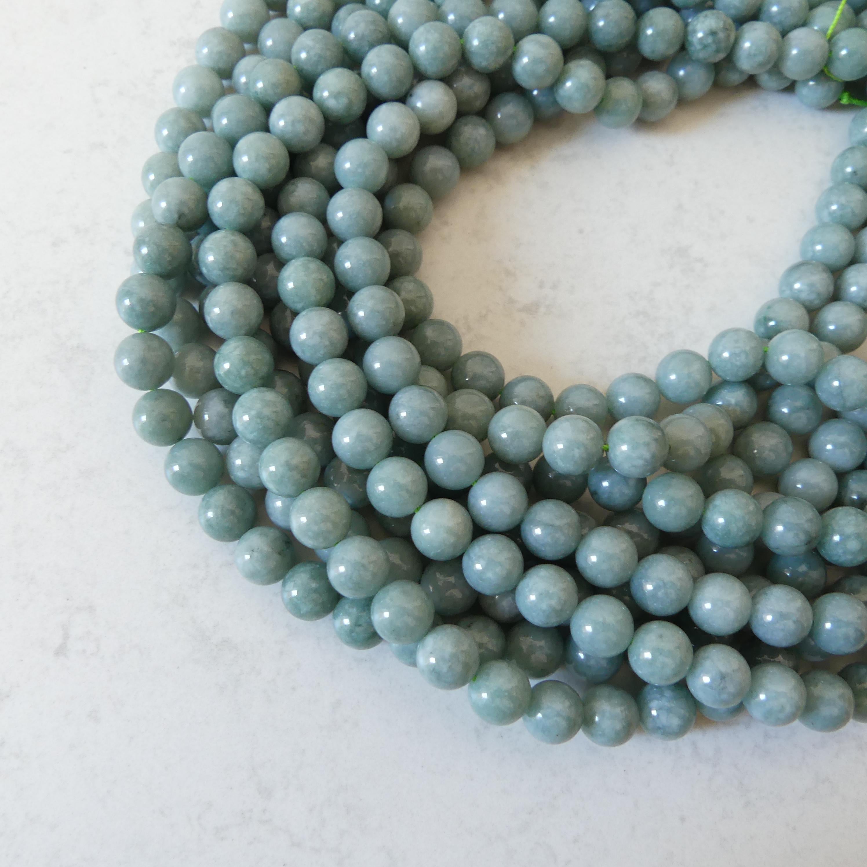 8.5mm Burma Jade Beads 15" Burma Jadeite Genuine Gemstone Beads Natural Jade for Jewelry Making Beading Craft Gift Beads