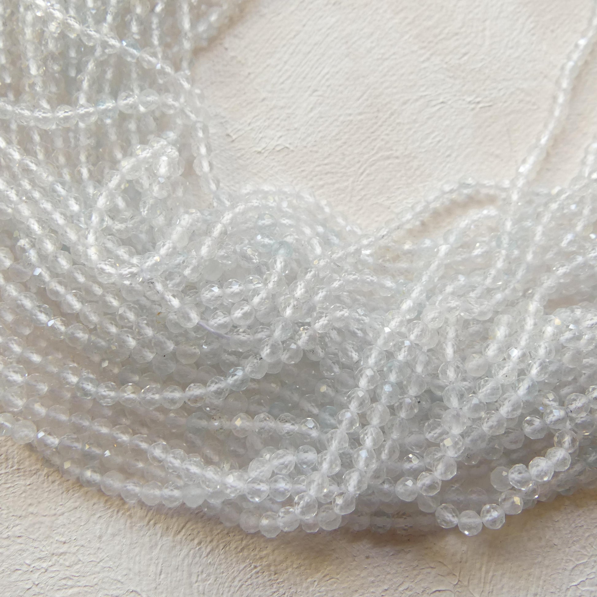 3mm AAA White Topaz Faceted Beads 15" Natural Topaz Clear Sparkly Gemstone Beads Beading Crafter Gift April Birthstone DIY Jewelry